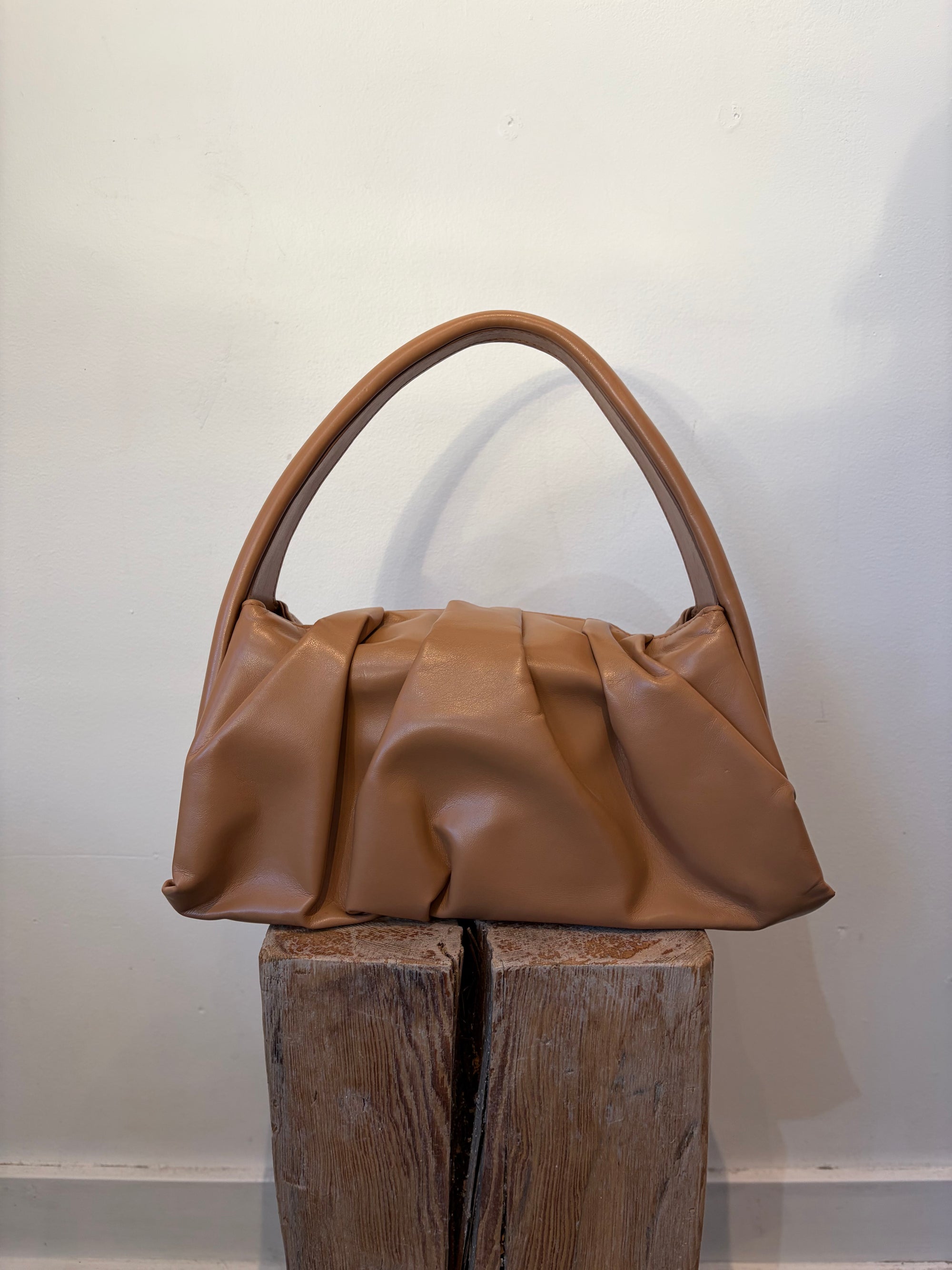 Themoire Cognac Shoulder Bag