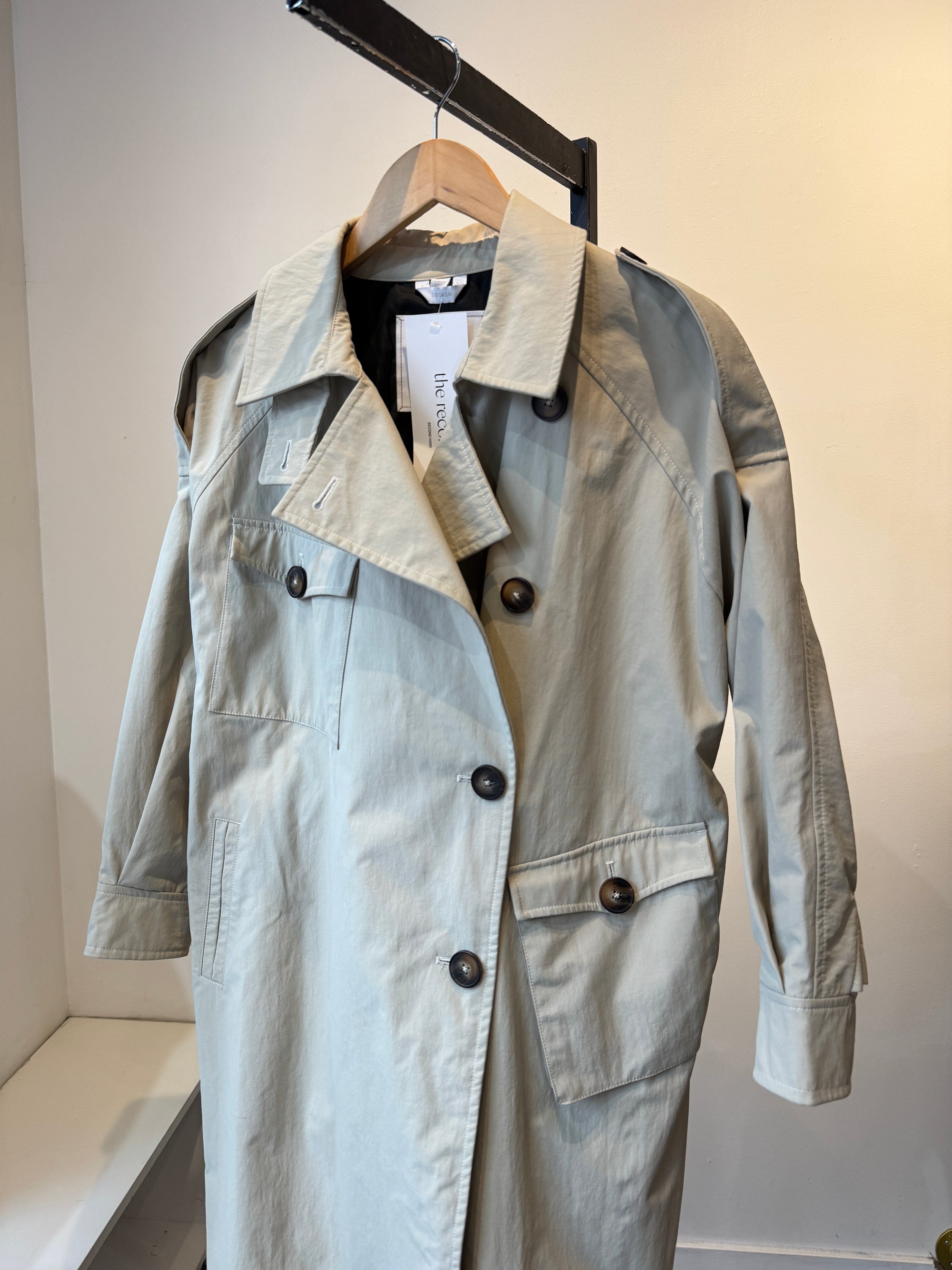 Sosken Studios belted nylon jacket, Cream, 1