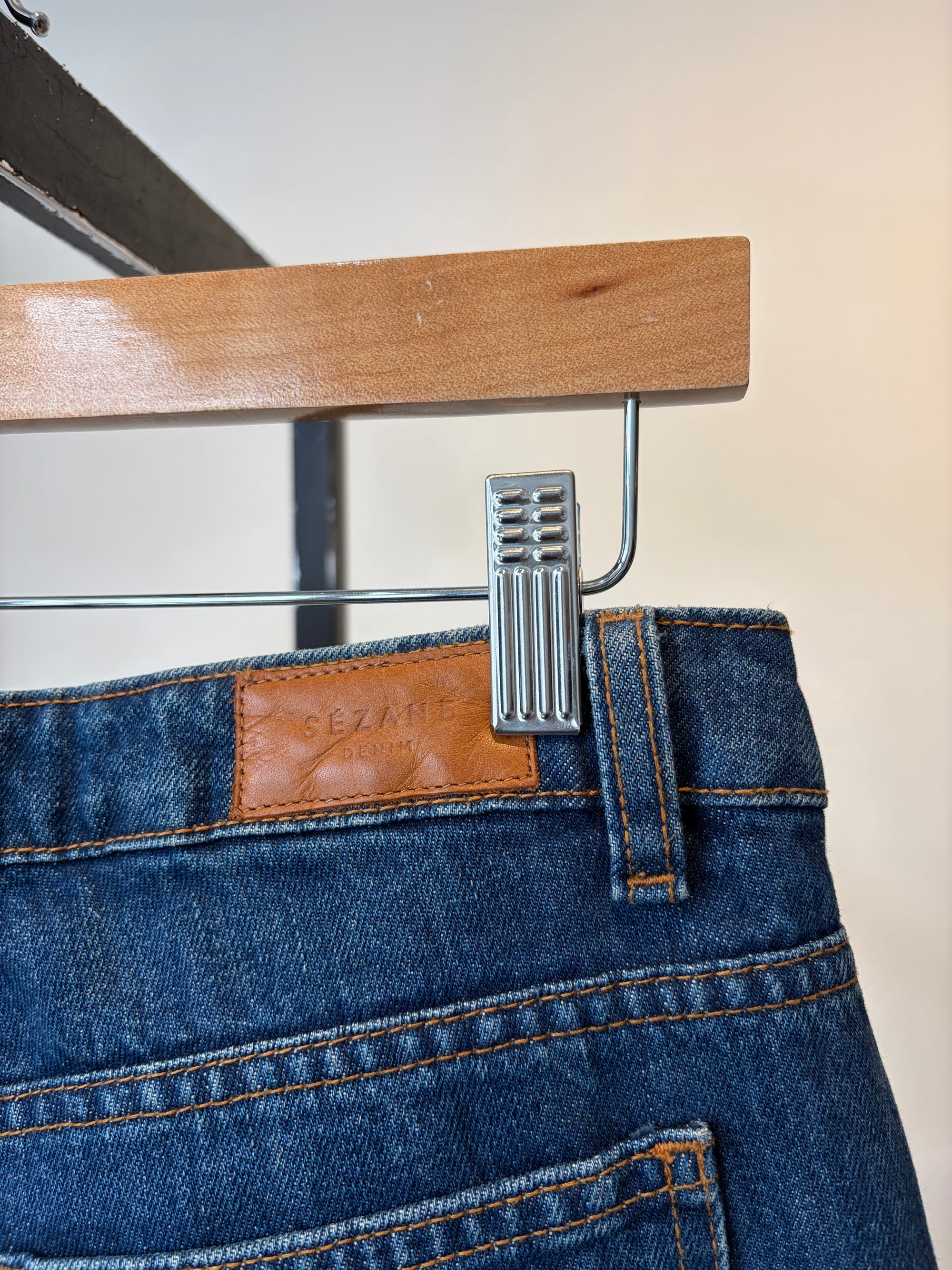 Sézane, Straight Leg Blue Jeans, 29