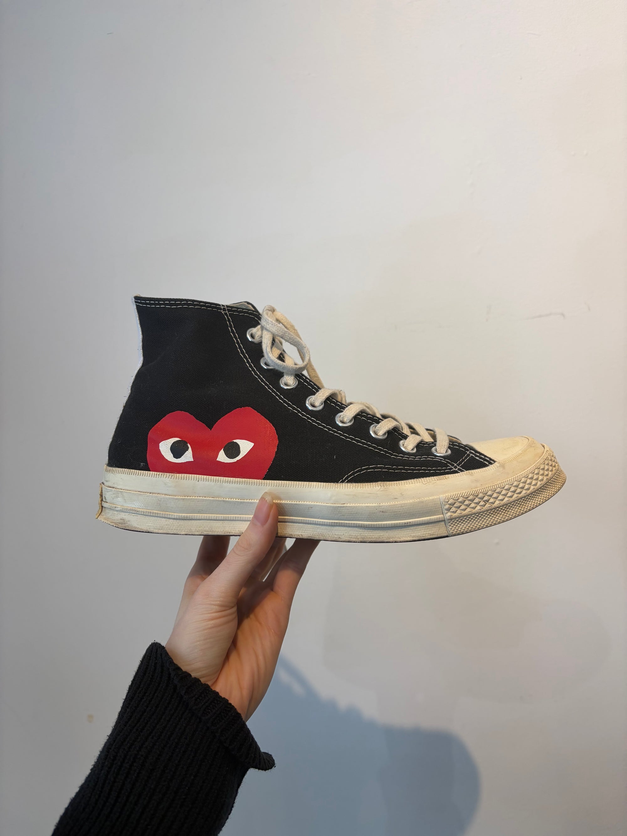 Comme des Garcons x Converse Big Heart High Top, Footwear Black, 8 M/ 10 W