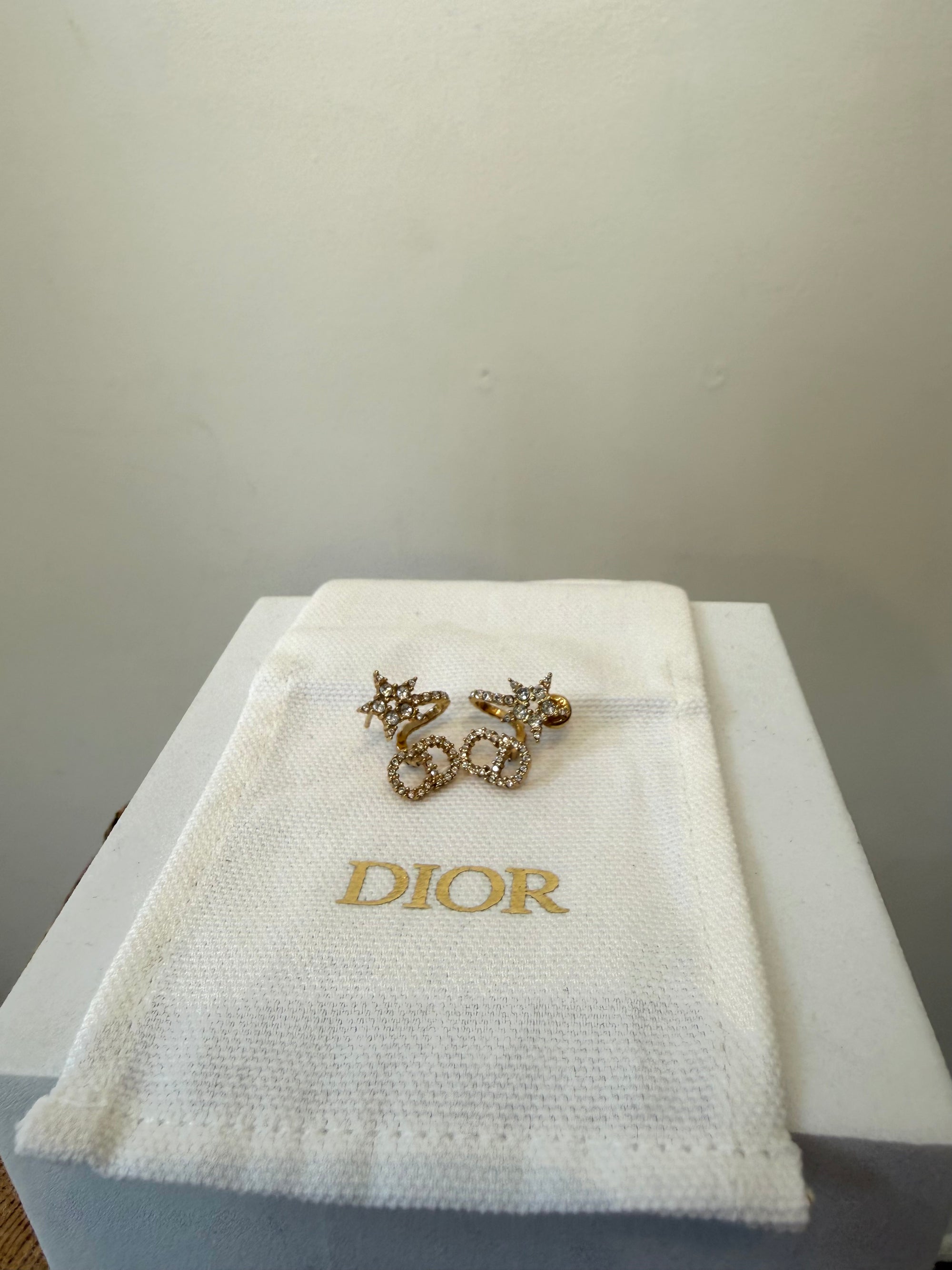 Christian Dior Clair D Lune Earrings, Gold