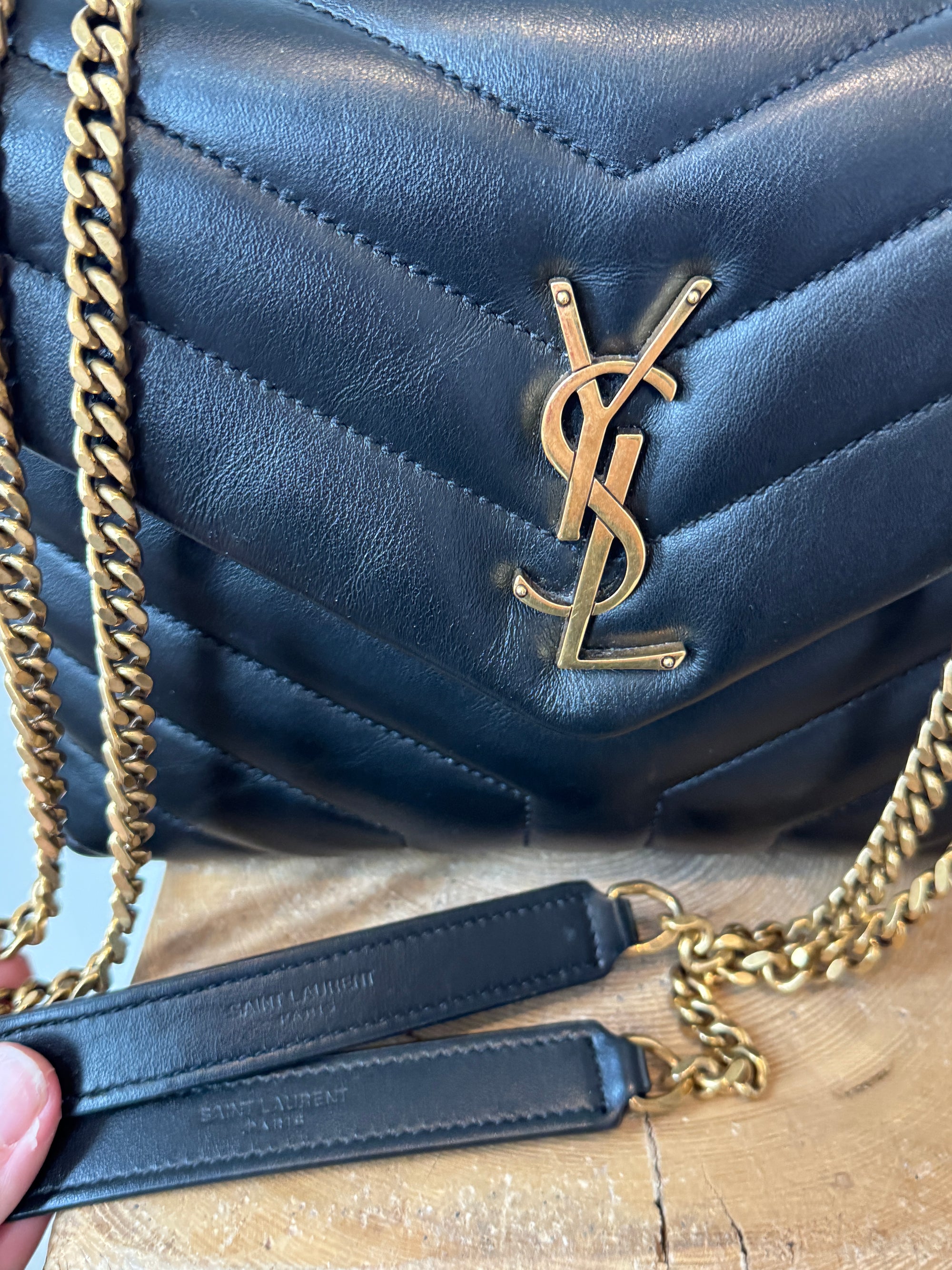 Saint Laurent Small Loulou Quilted Handbag Black