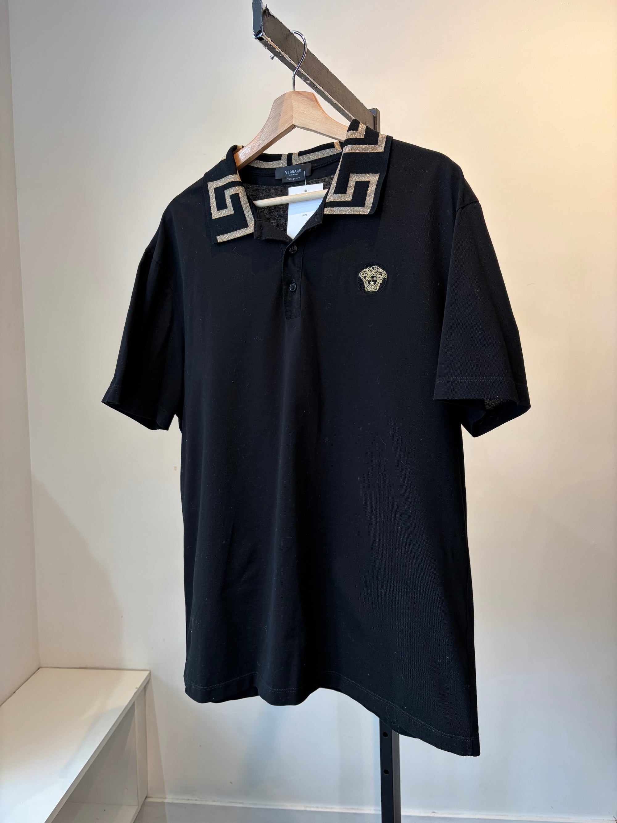 Versace, Black/Gold Polo, Large