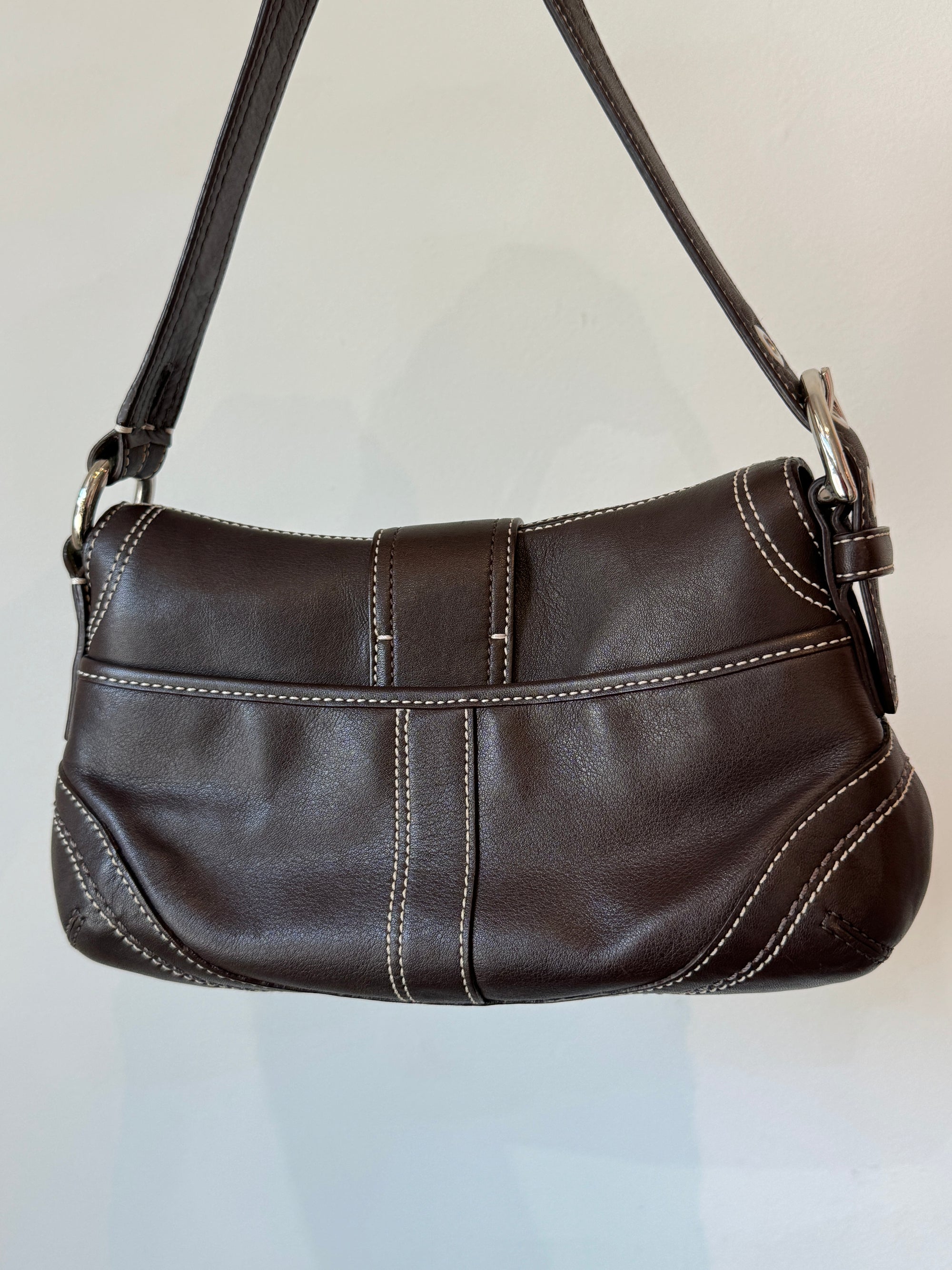 Coach Vintage Leather Soho Handbags Brown