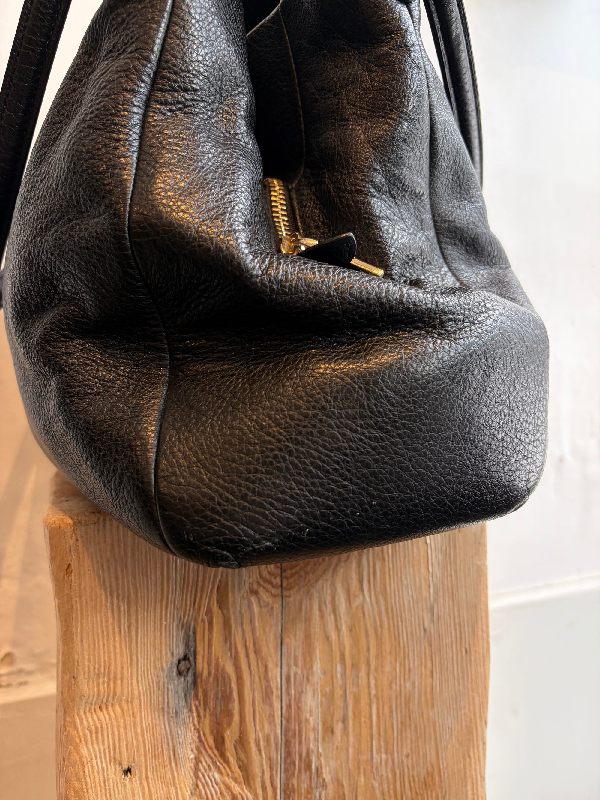 Coach Madison Pheobe Pebbled Leather Shoulder Bag, Black