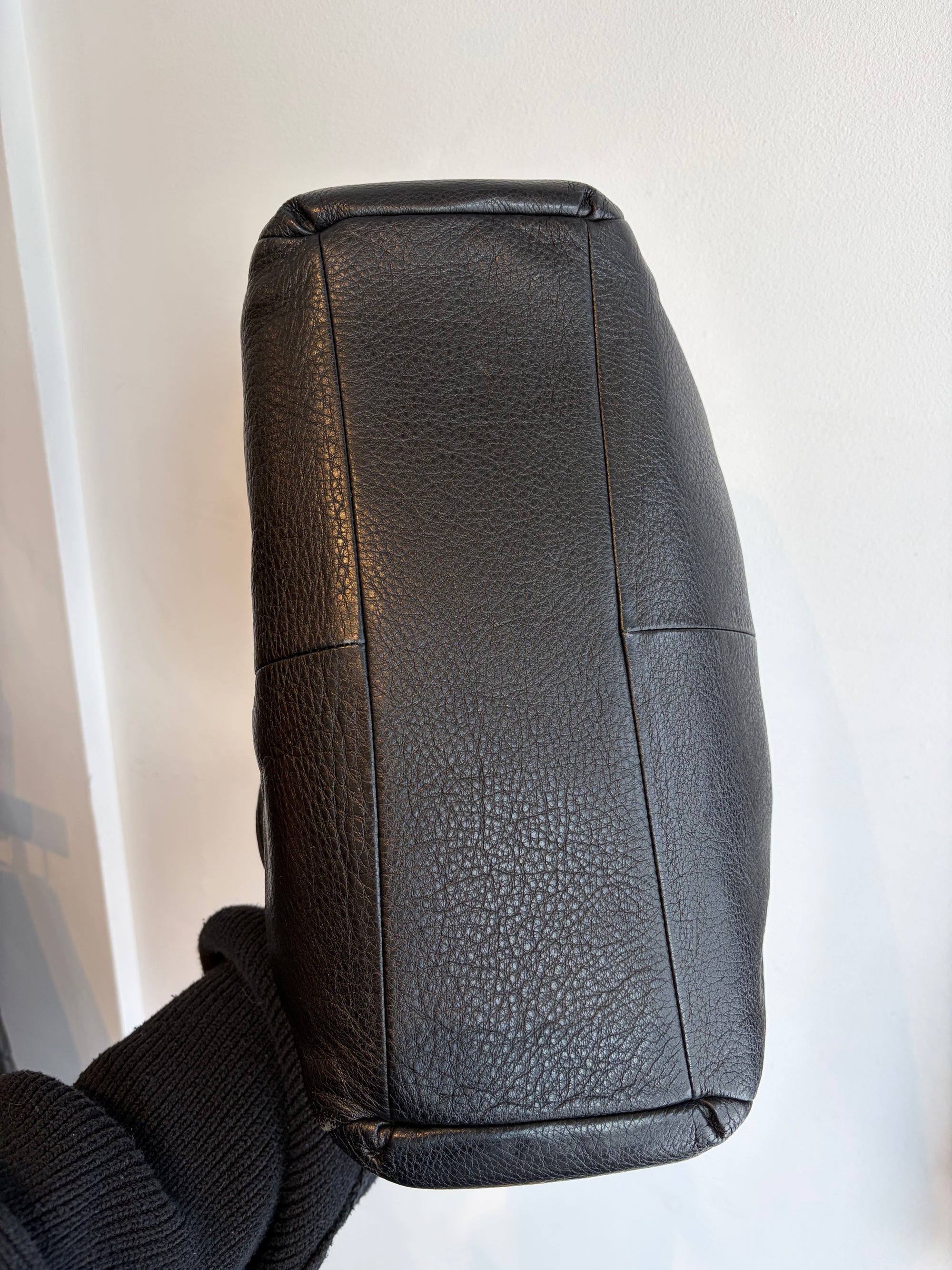 Coach Madison Pheobe Pebbled Leather Shoulder Bag, Black