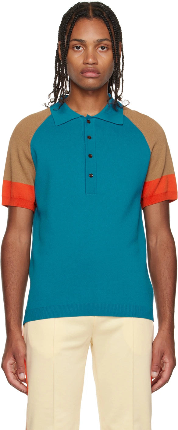 Wales Bonner Saint Polo, Blue, Medium