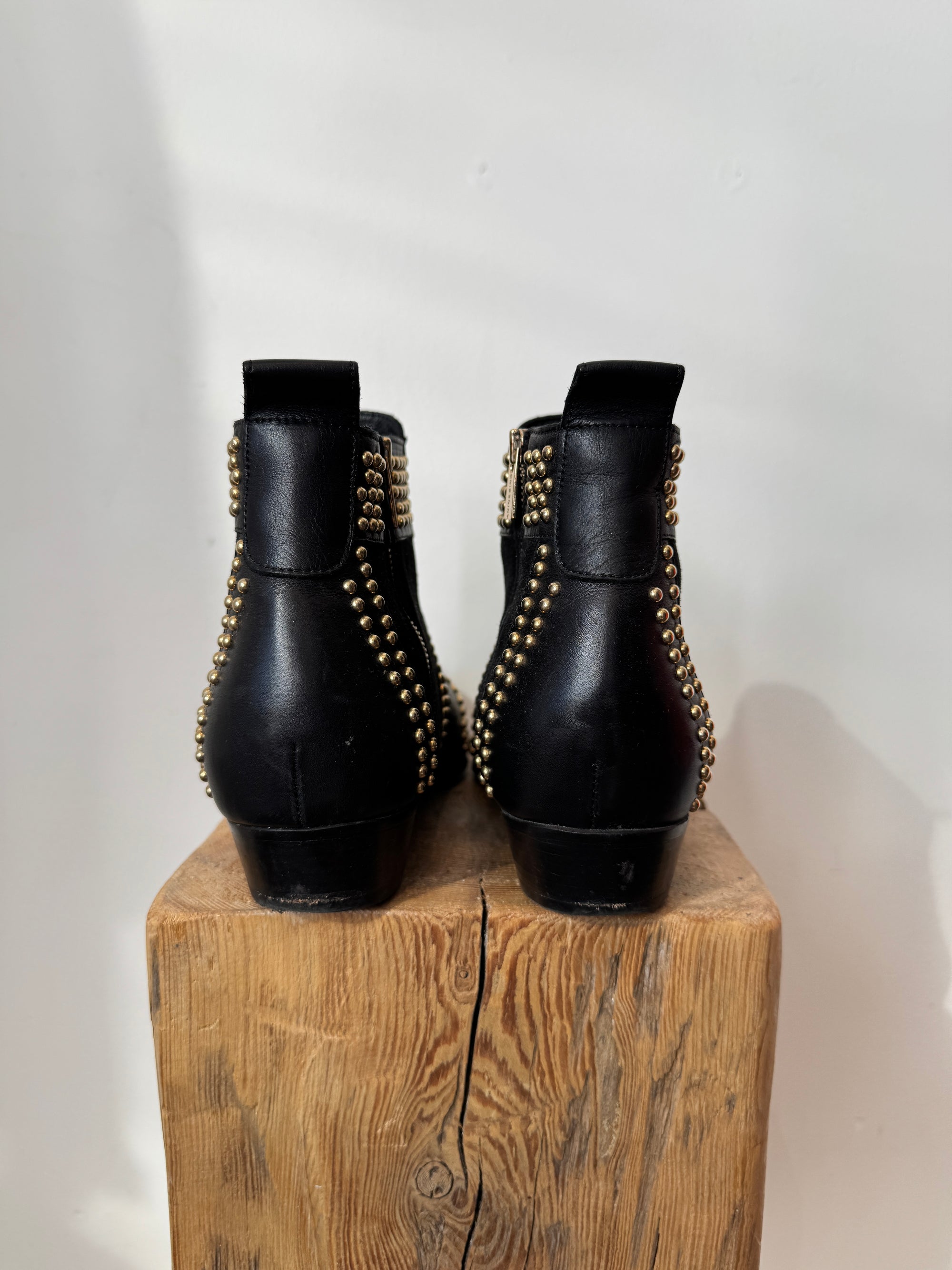 Anine Bing Charlie studded ankle boots, Black, 38