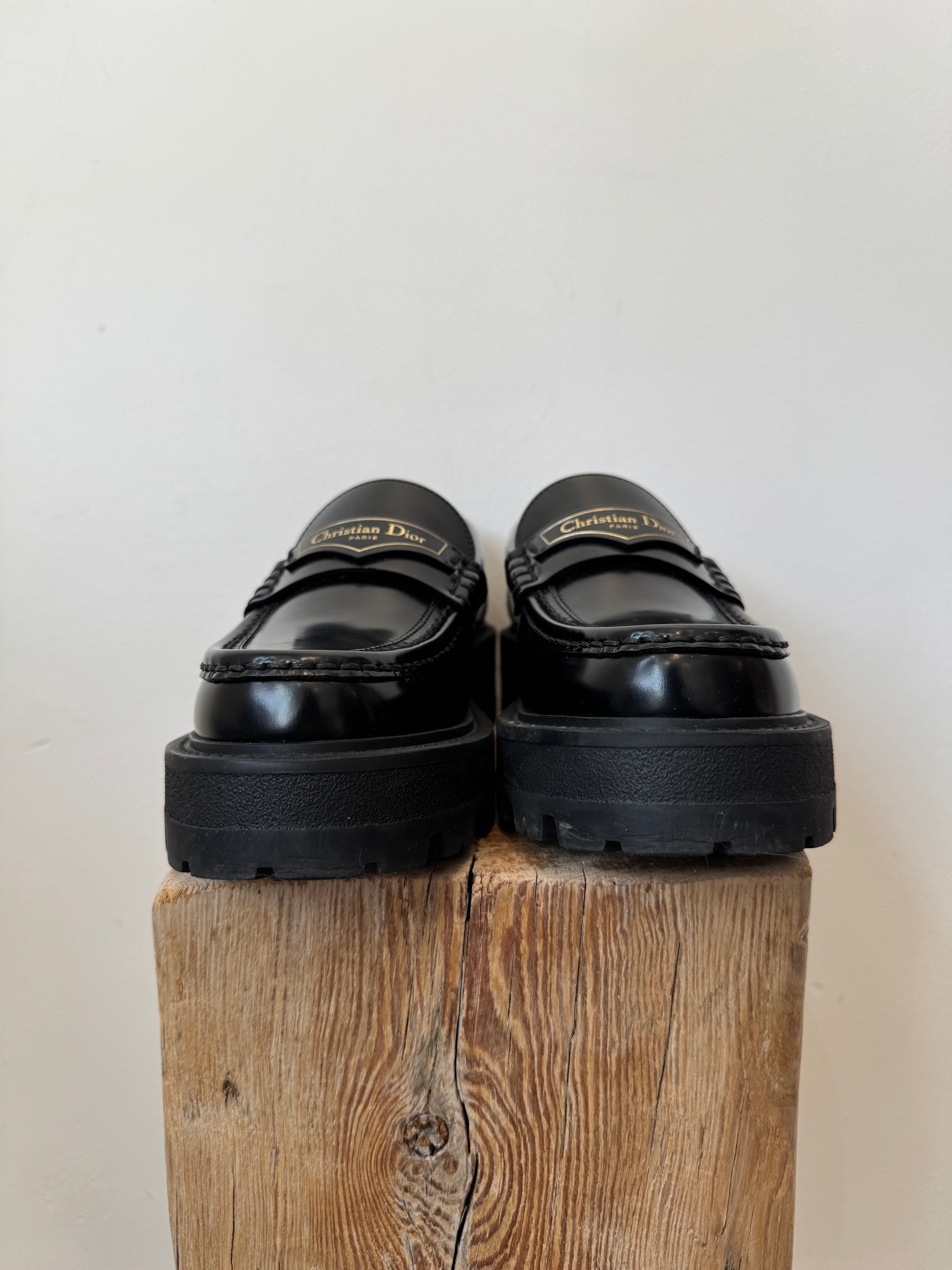 Christian Dior Boy Loafers, Black, 37