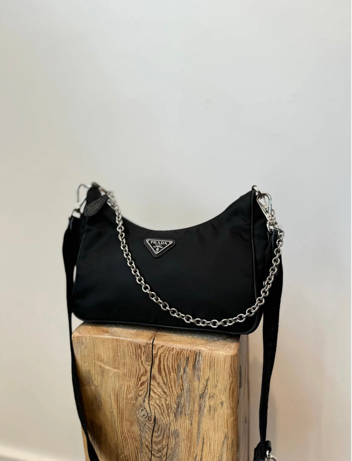 Prada Black Re-Edition 2005 Re-Nylon Shoulder Bag