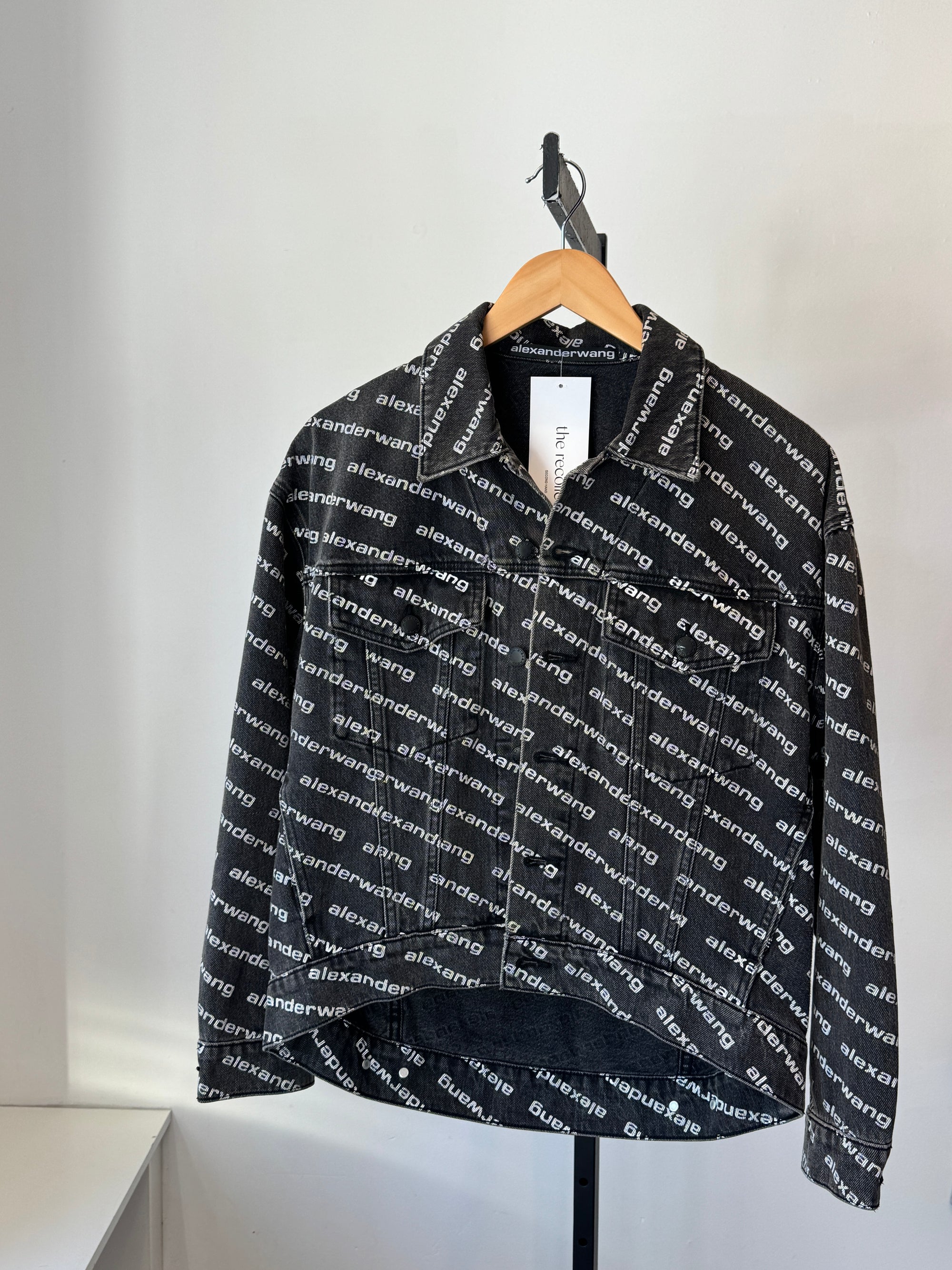 Alexander Wang Logo Denim Jacket Black, S