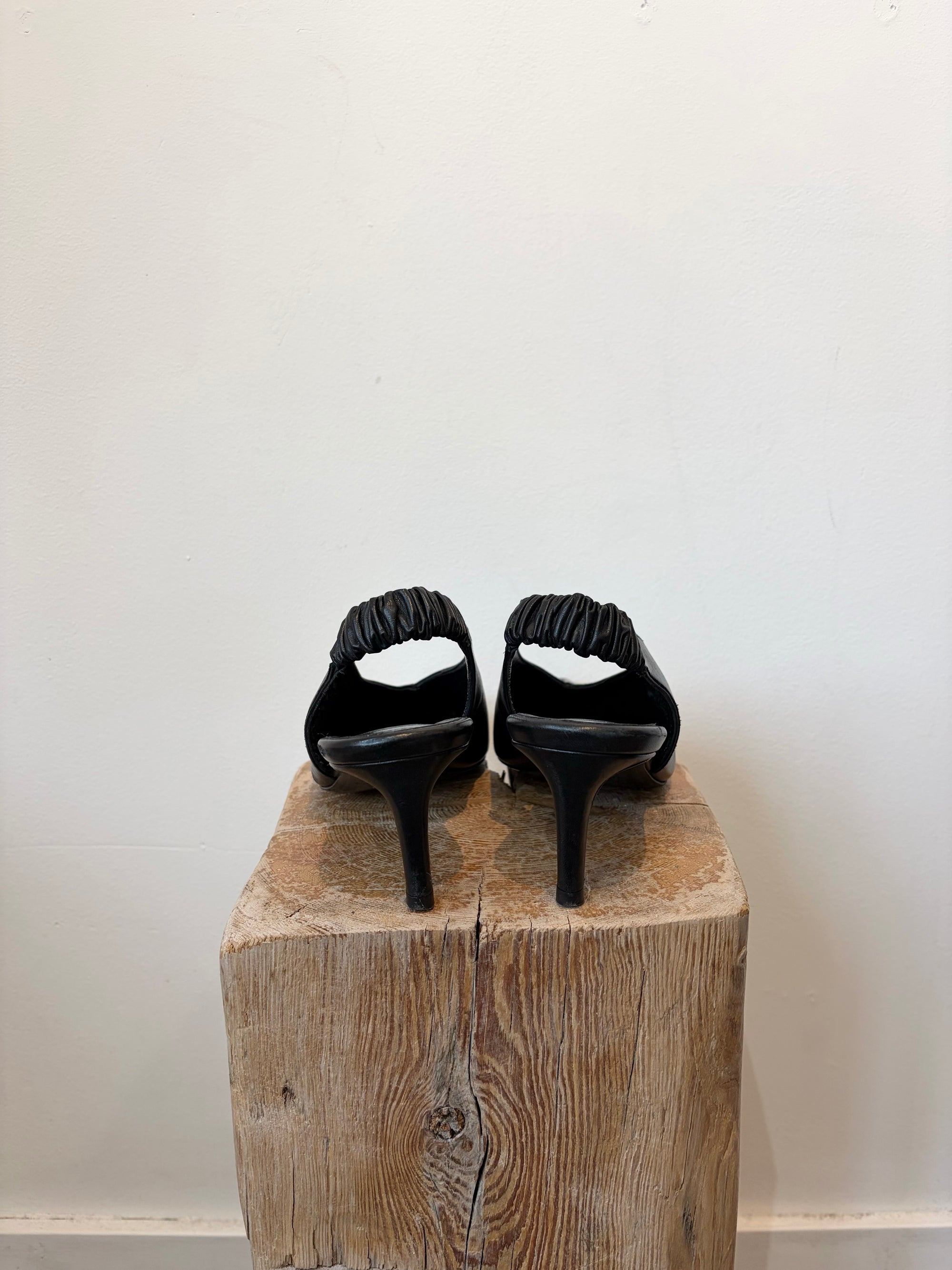 Anine Bing Lyla Slingback Pumps, Black, 38