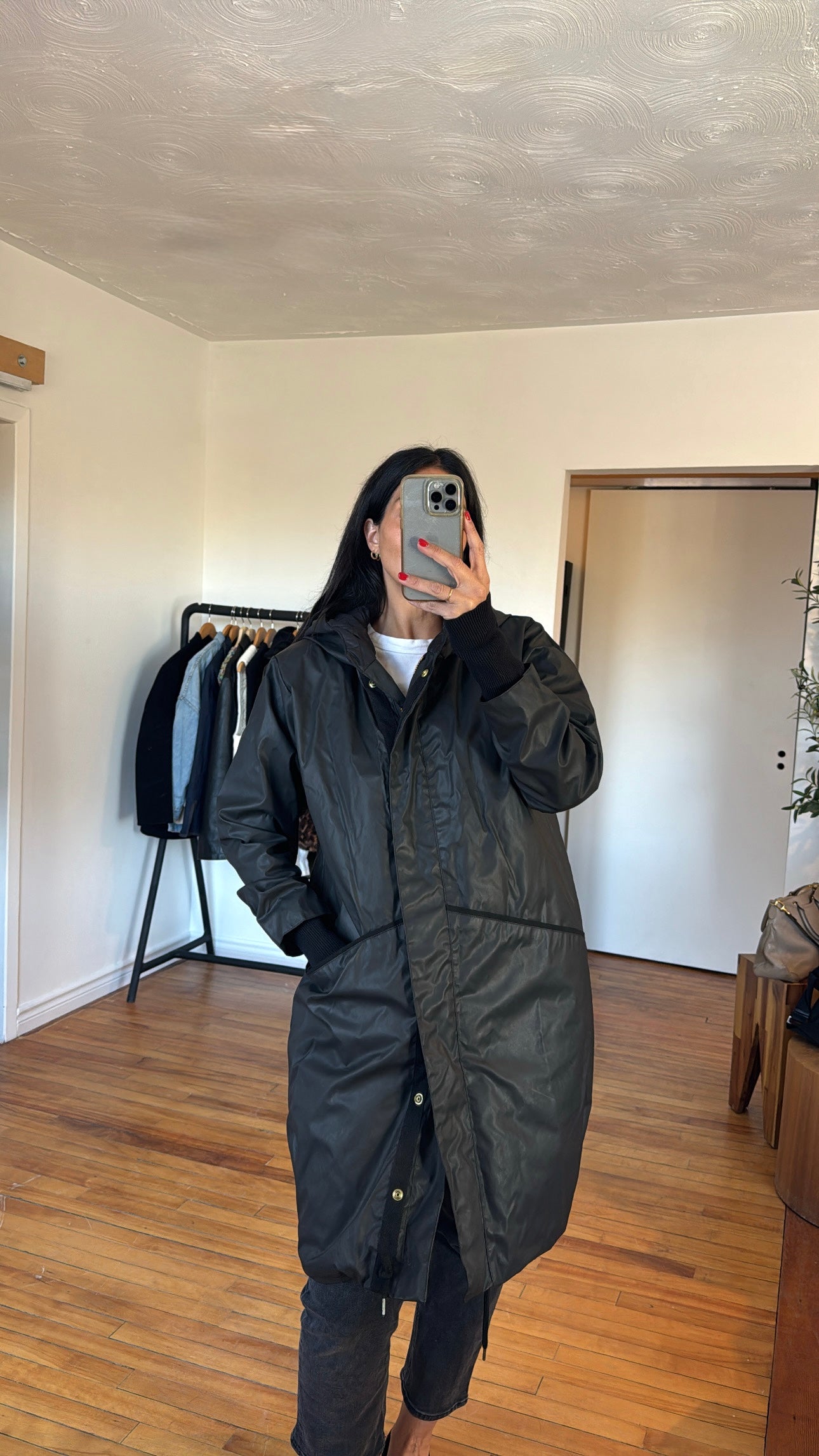 Smythe Dark and Stormy Coat, Black, Large
