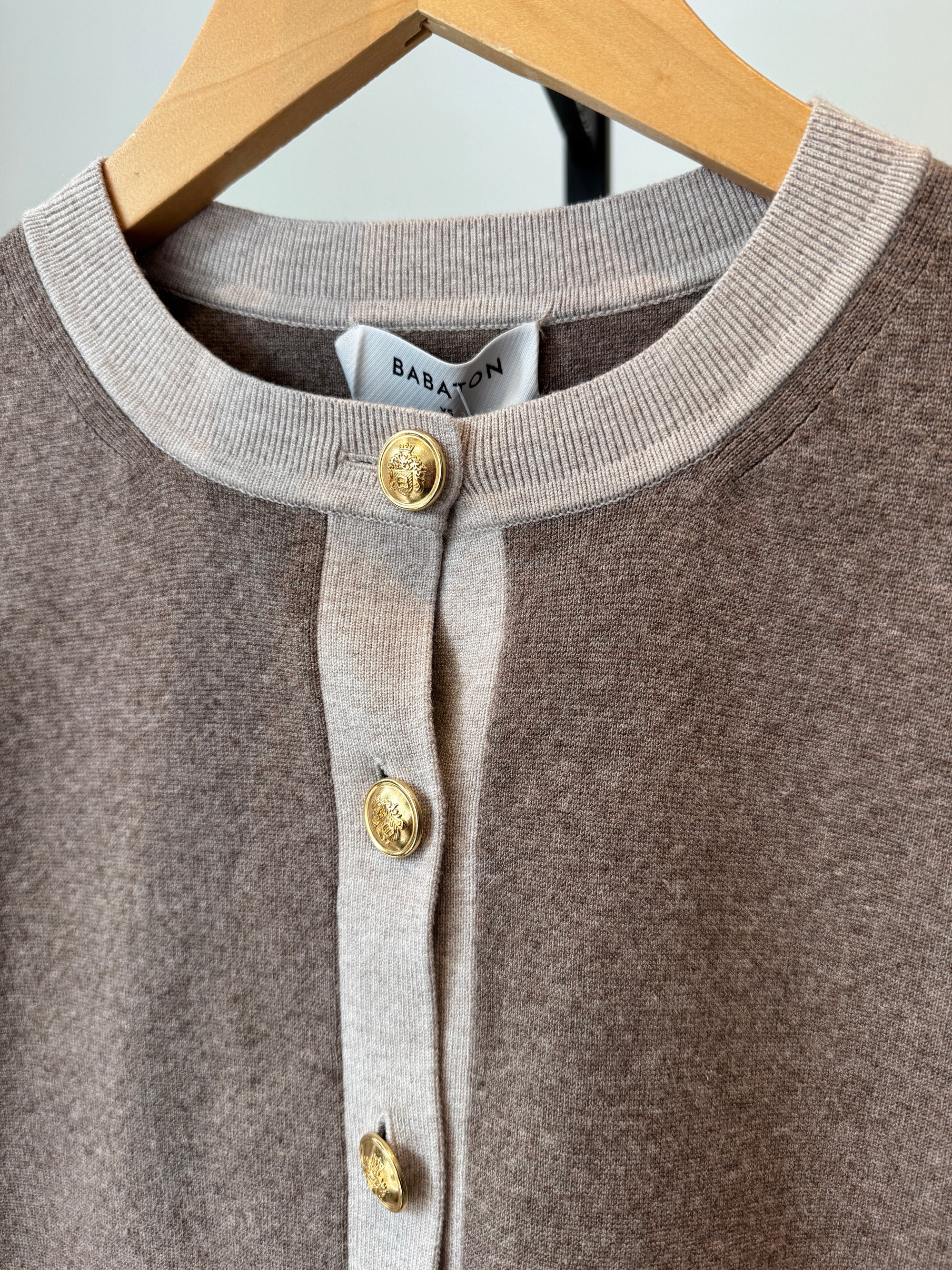 Babaton Approach two toned cardigan, XS