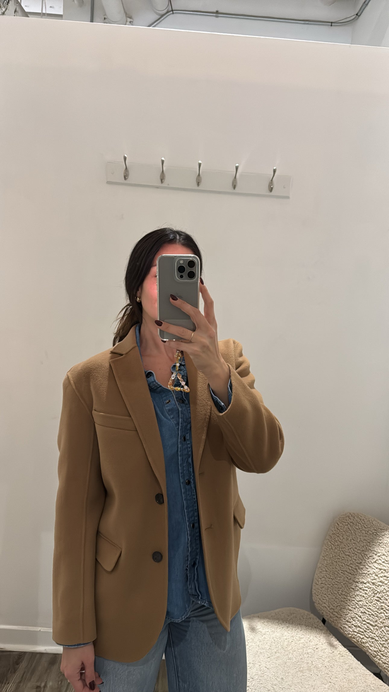 Anine Bing Quinn Blazer, Camel, XS
