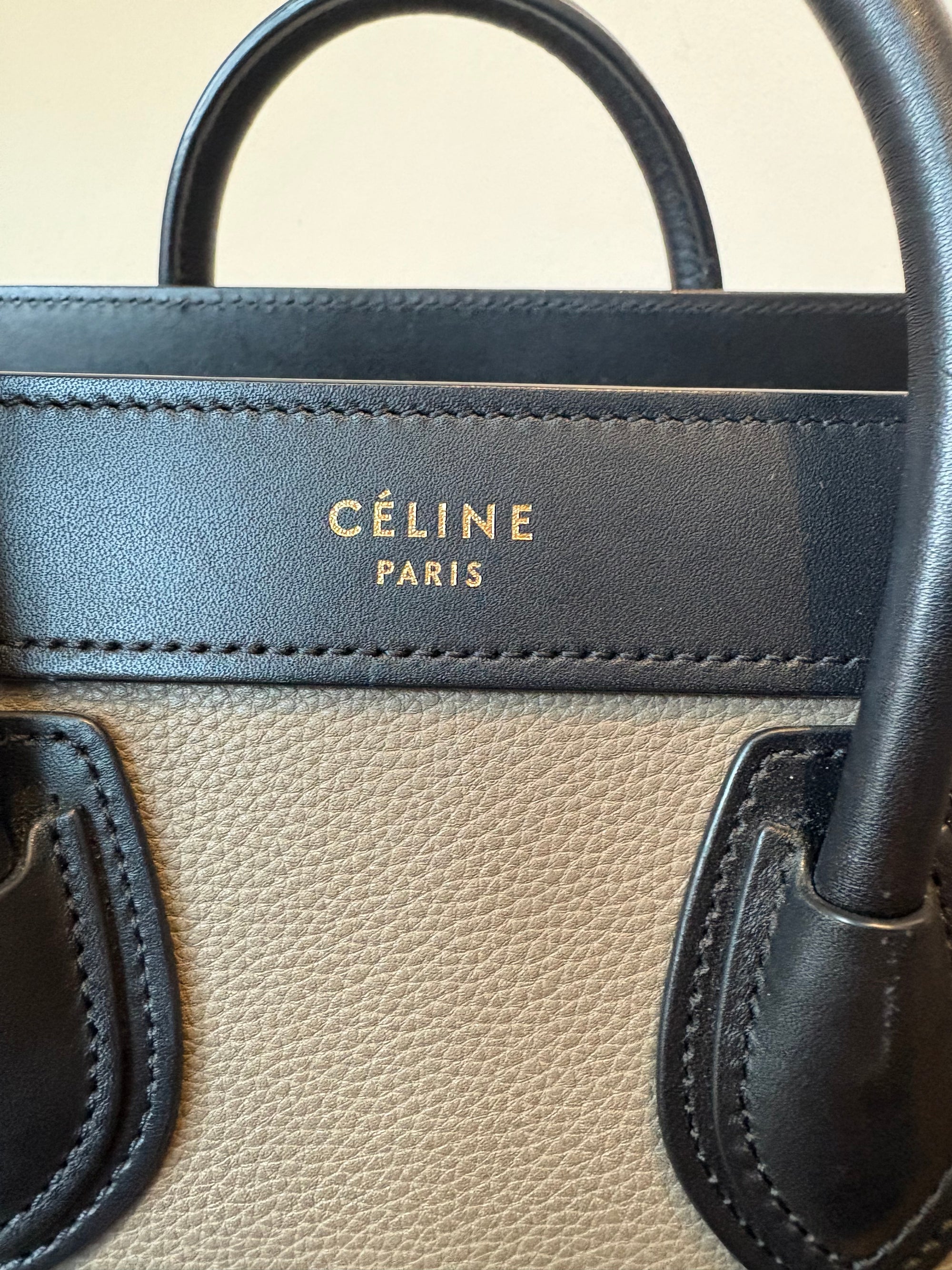 Celine Tricolor Luggage Nano Handbag