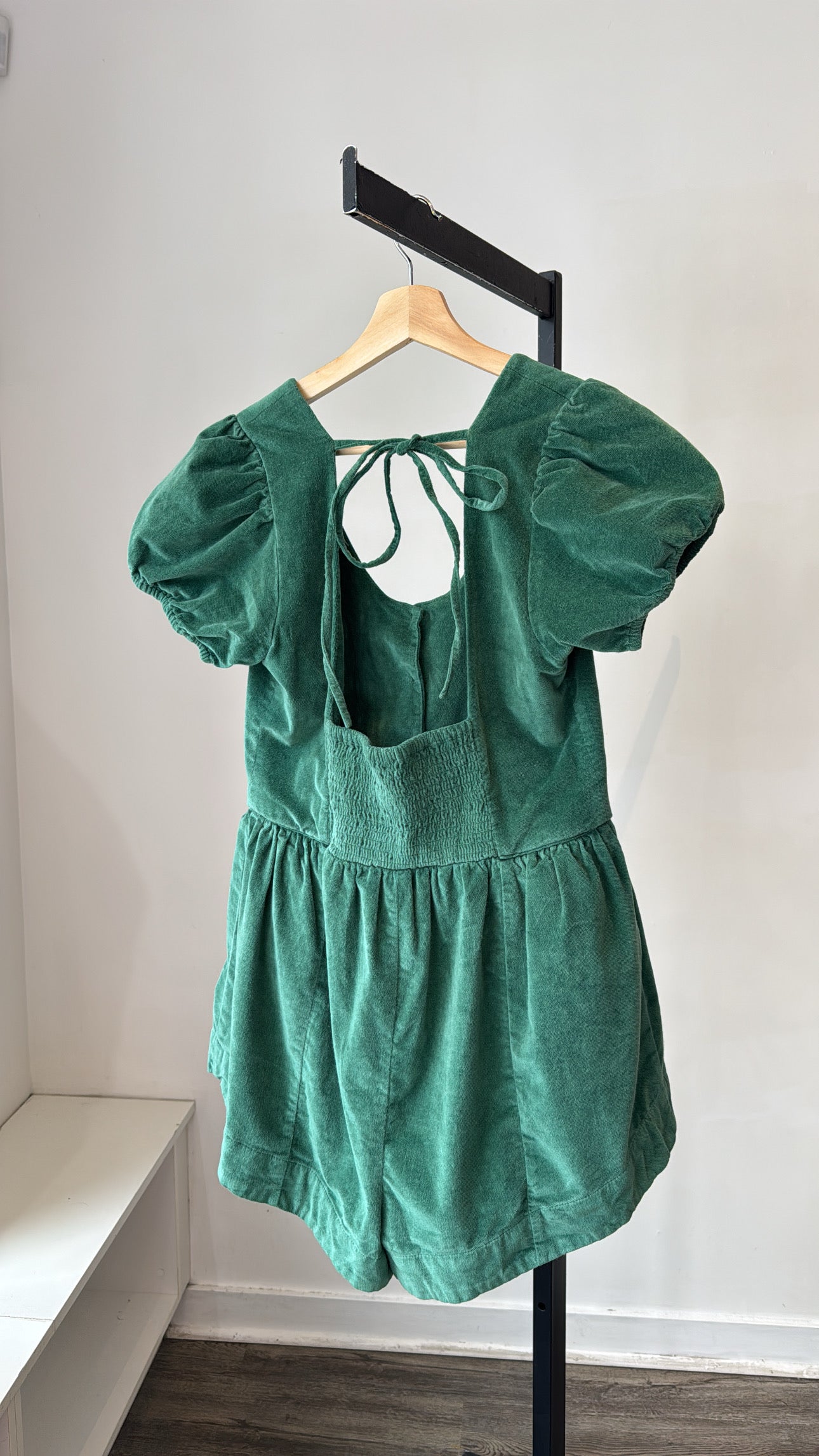 Free People soft cotton Romper Green, M