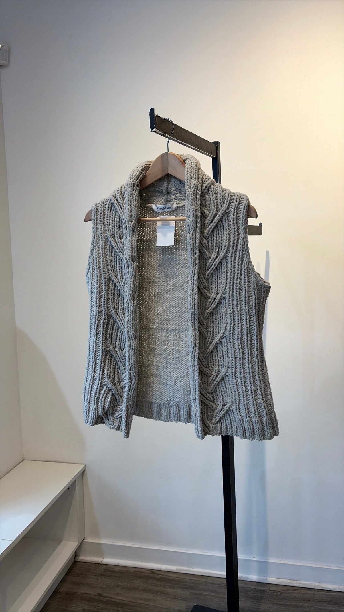 MaxMara knit vest, Grey, Medium