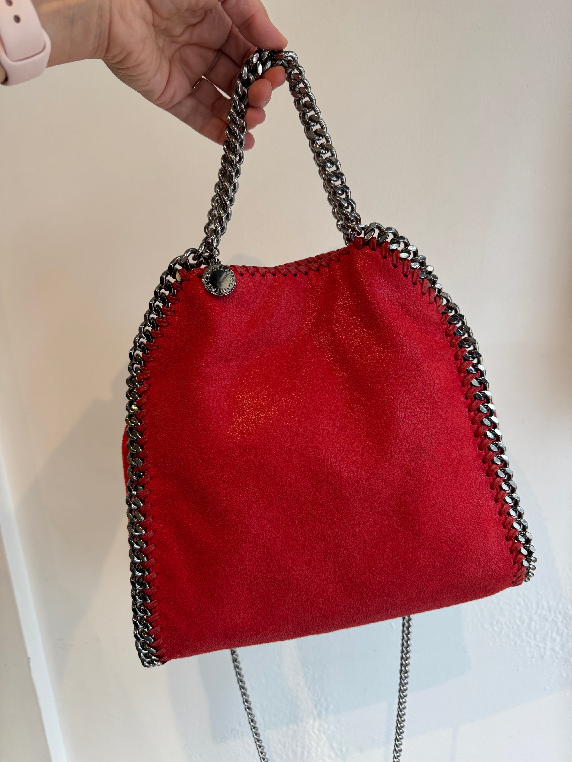 Stella McCartney Falabella Mini Tote, Cherry Red