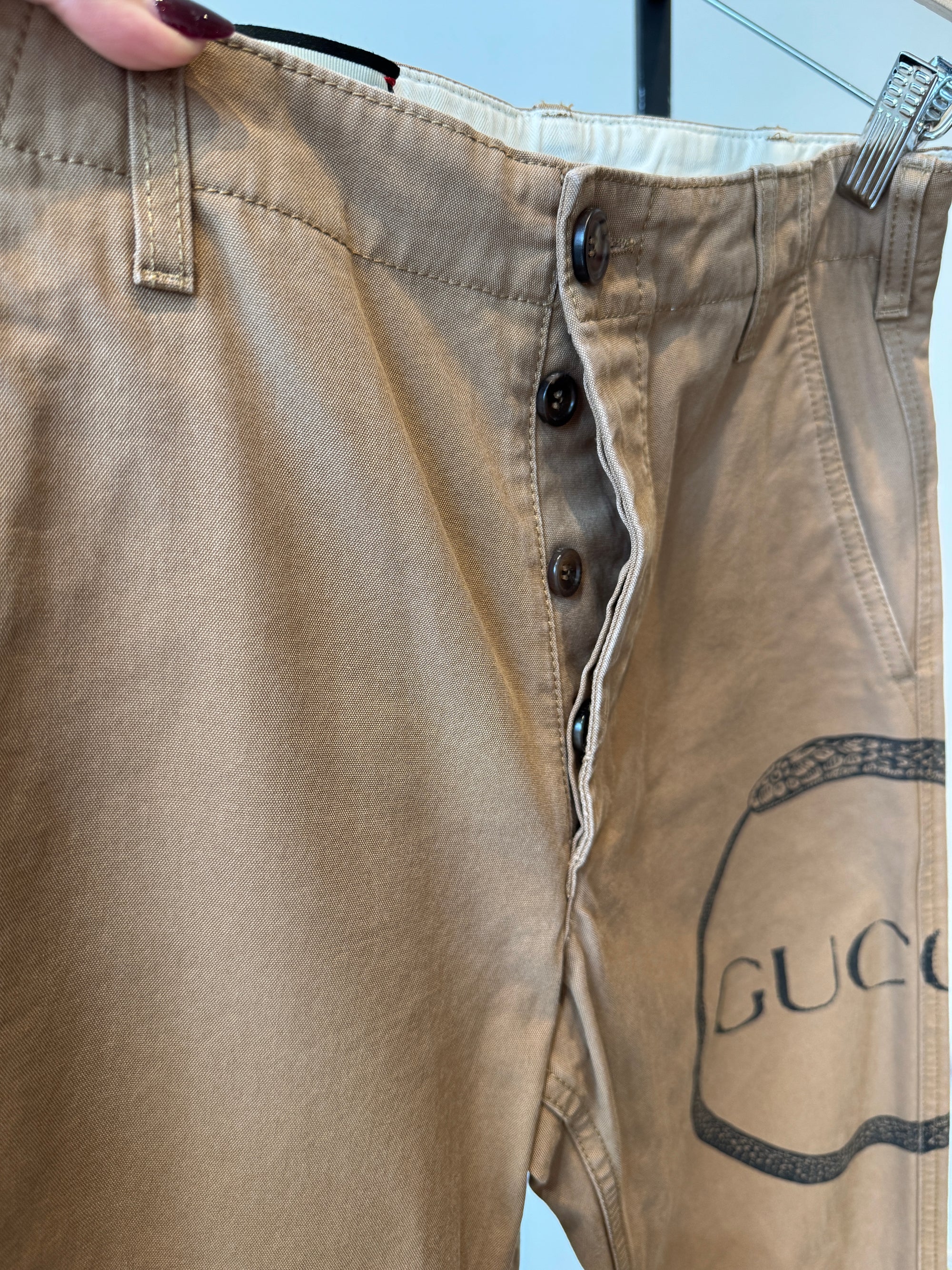 Gucci Tan Logo Trousers, 2