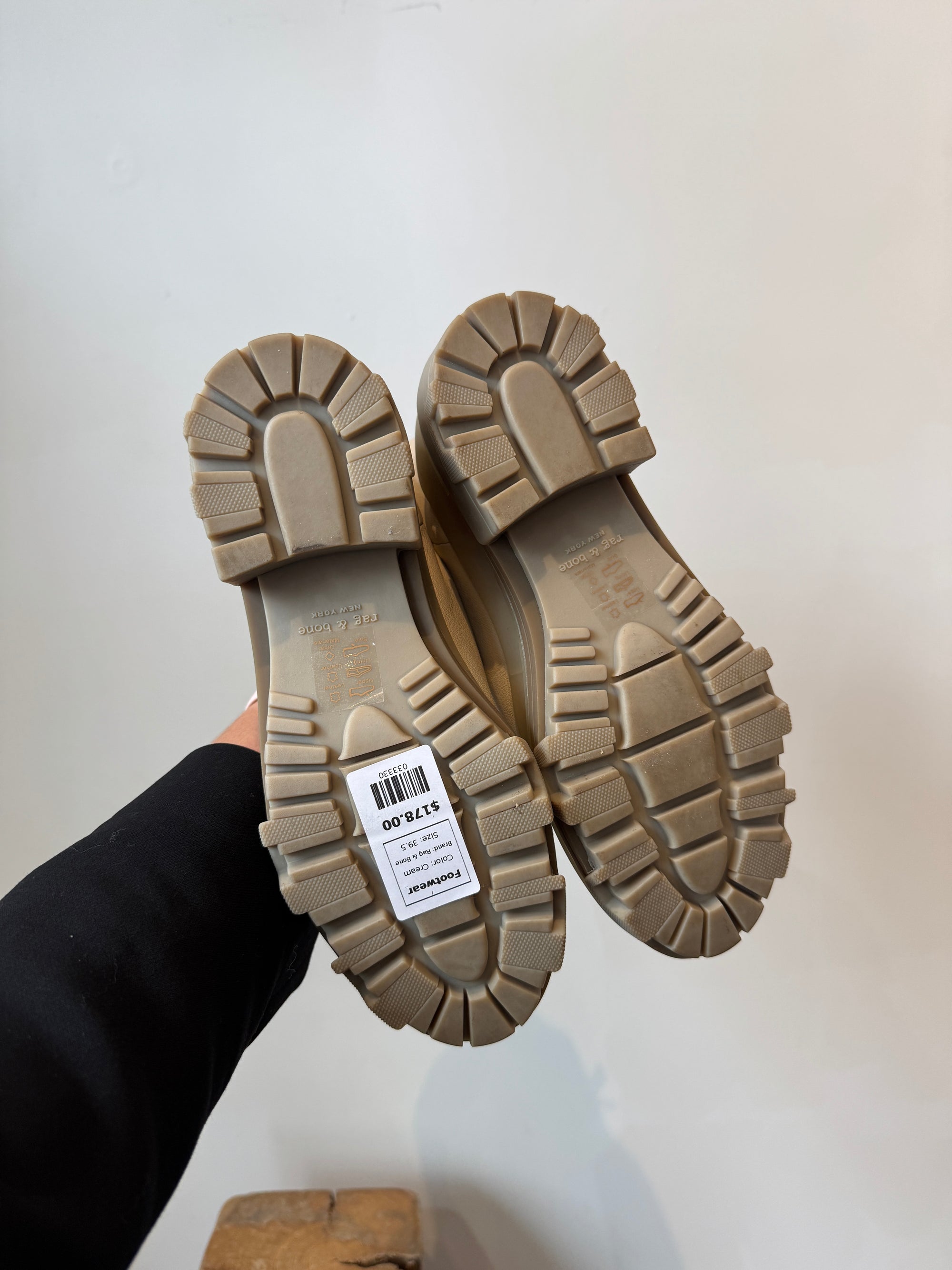 Rag & Bone Shiloh Hiker Boot, Cream, 39.5