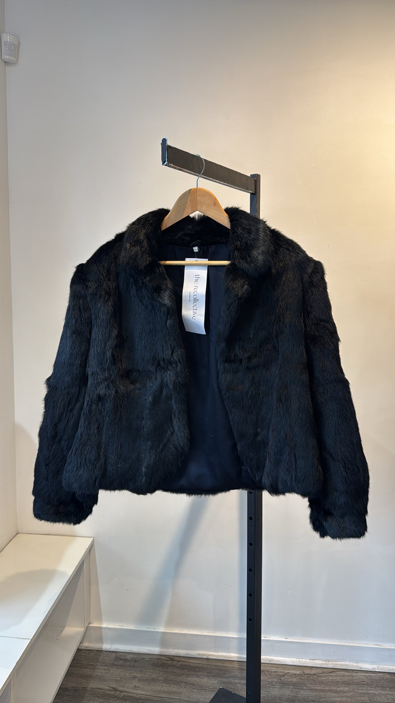 Stylman International Vintage Fur Coat, Black, Large