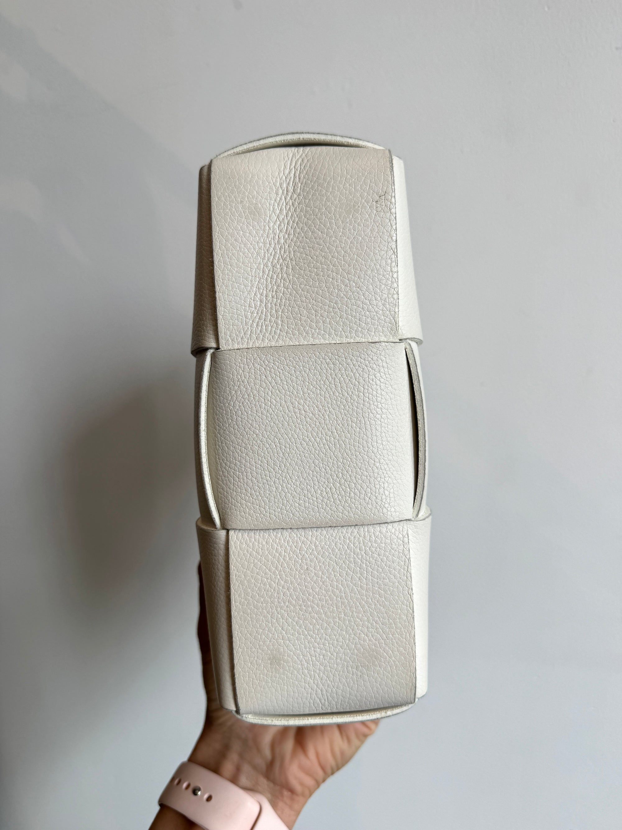 Bottega Veneta Candy Arco Tote, White