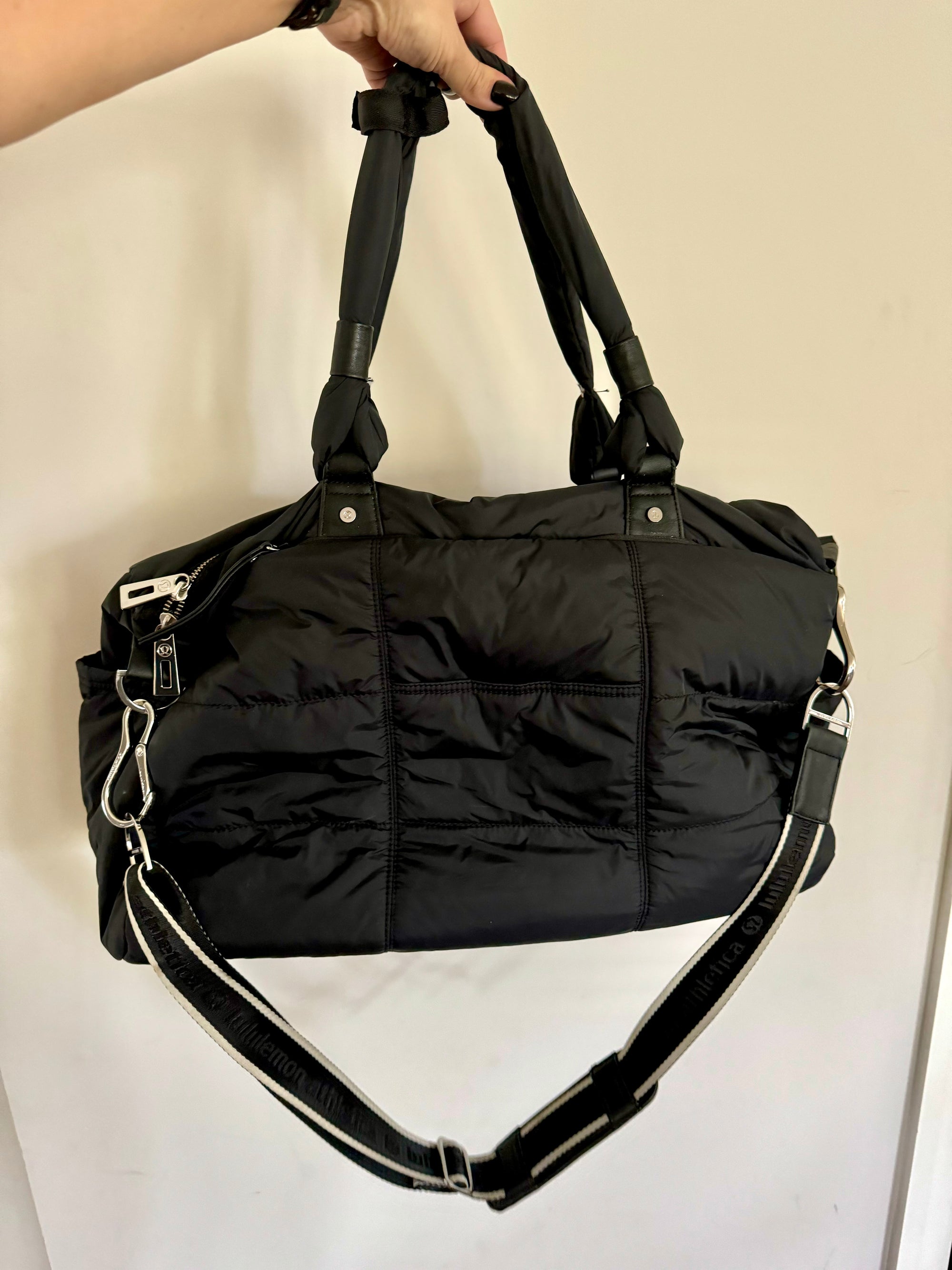 Lululemon Quilted Duffle Bag Black