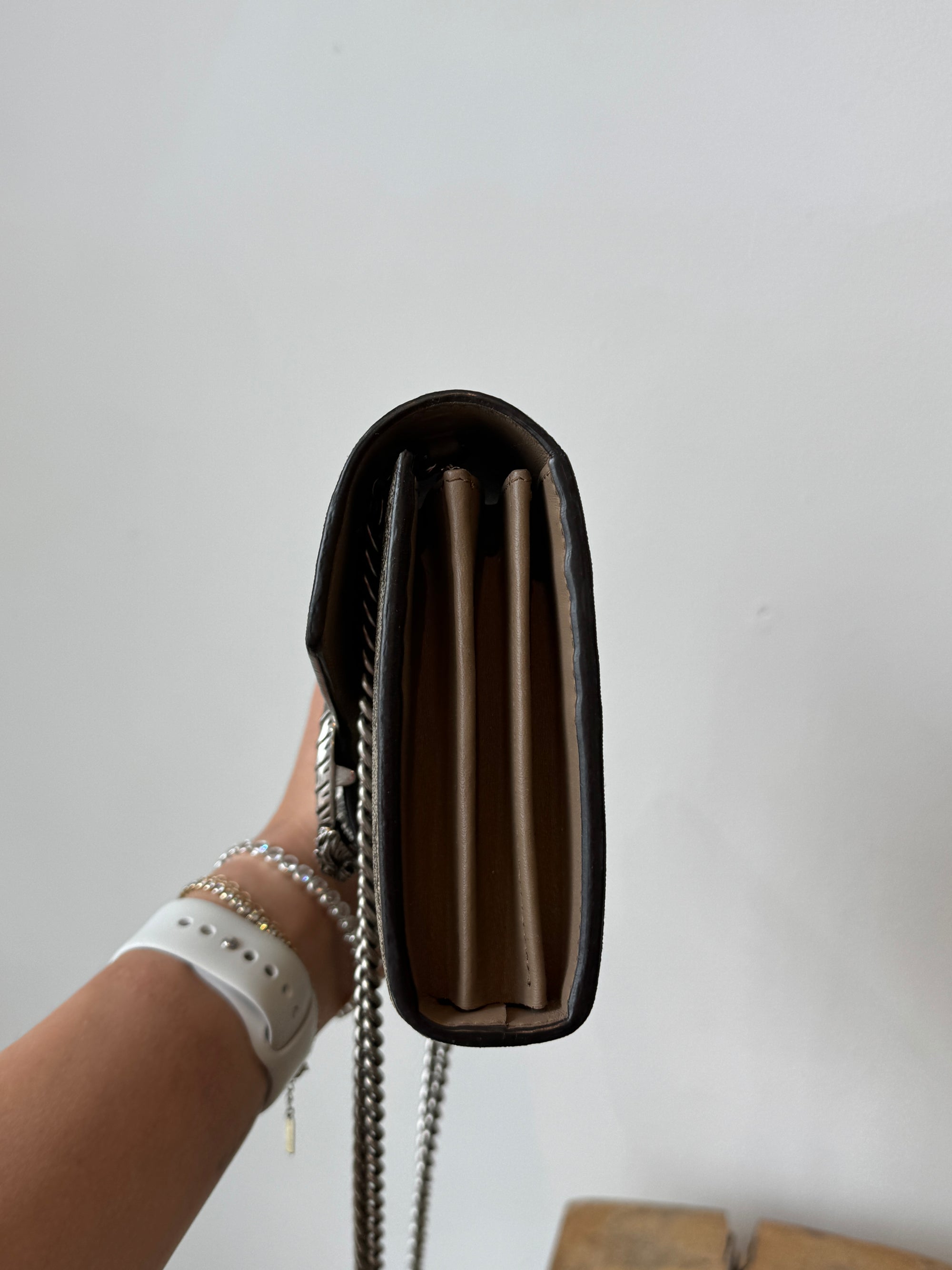 Gucci Dionysus Wallet on Chain Beige