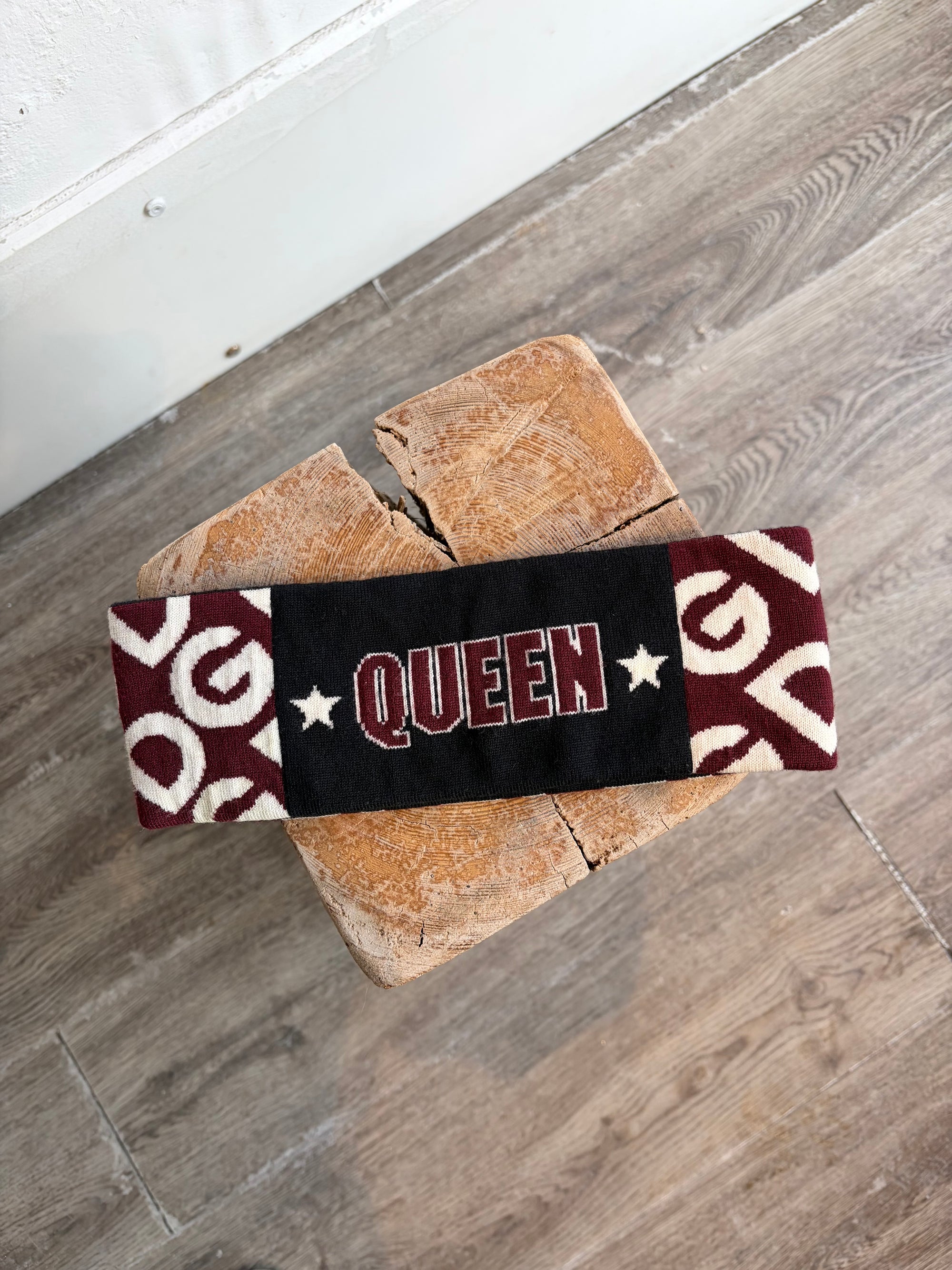 Dolce & Gabbana Queen knit headband,  Burgundy