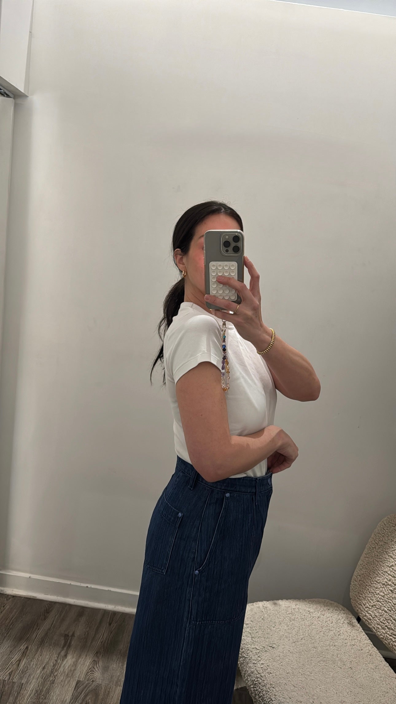 Chanel High Rise Wide Leg Jeans, 42