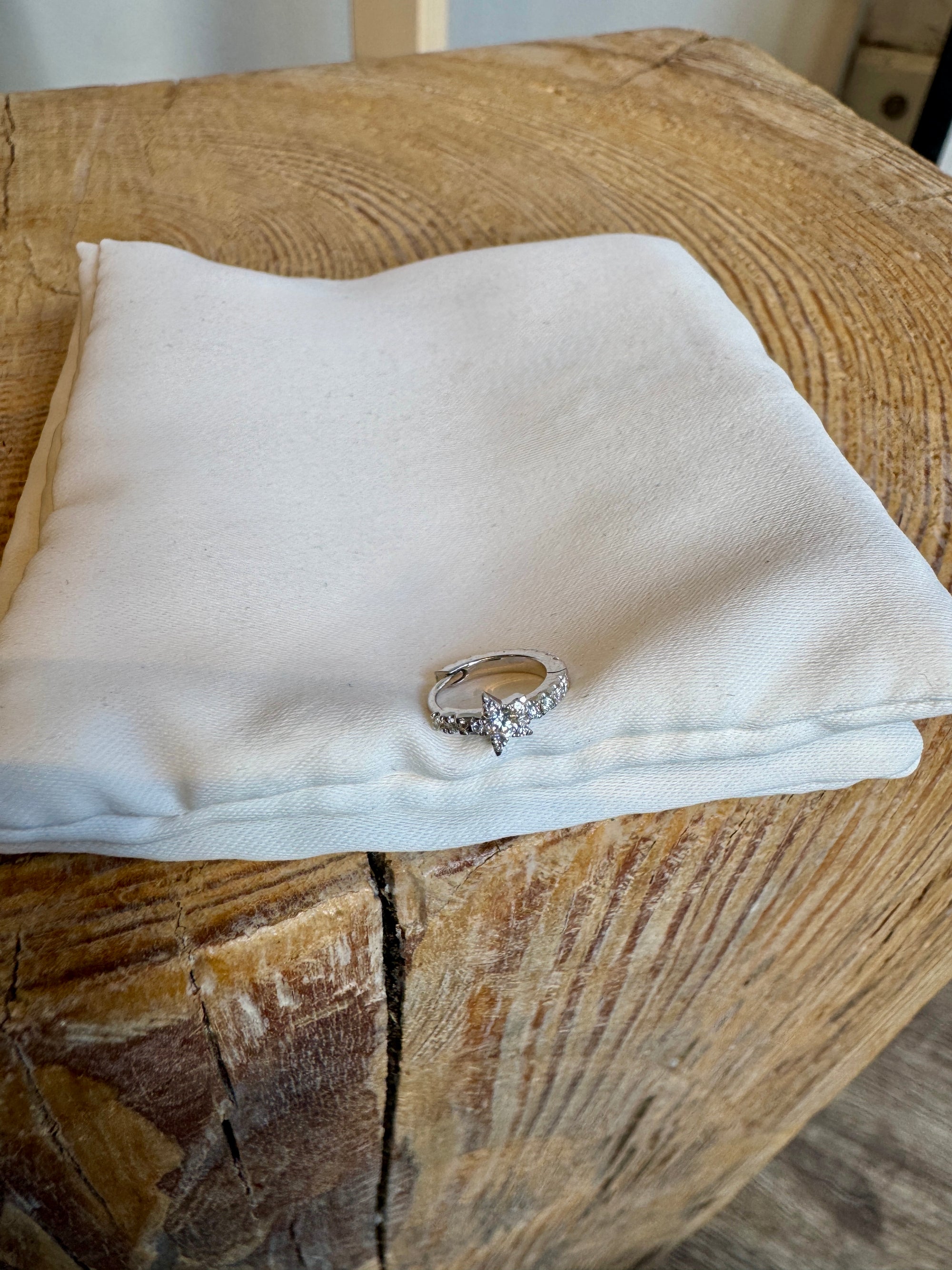 Maria Tash 18k Diamond Star Eternity Earring, 8mm, White Gold