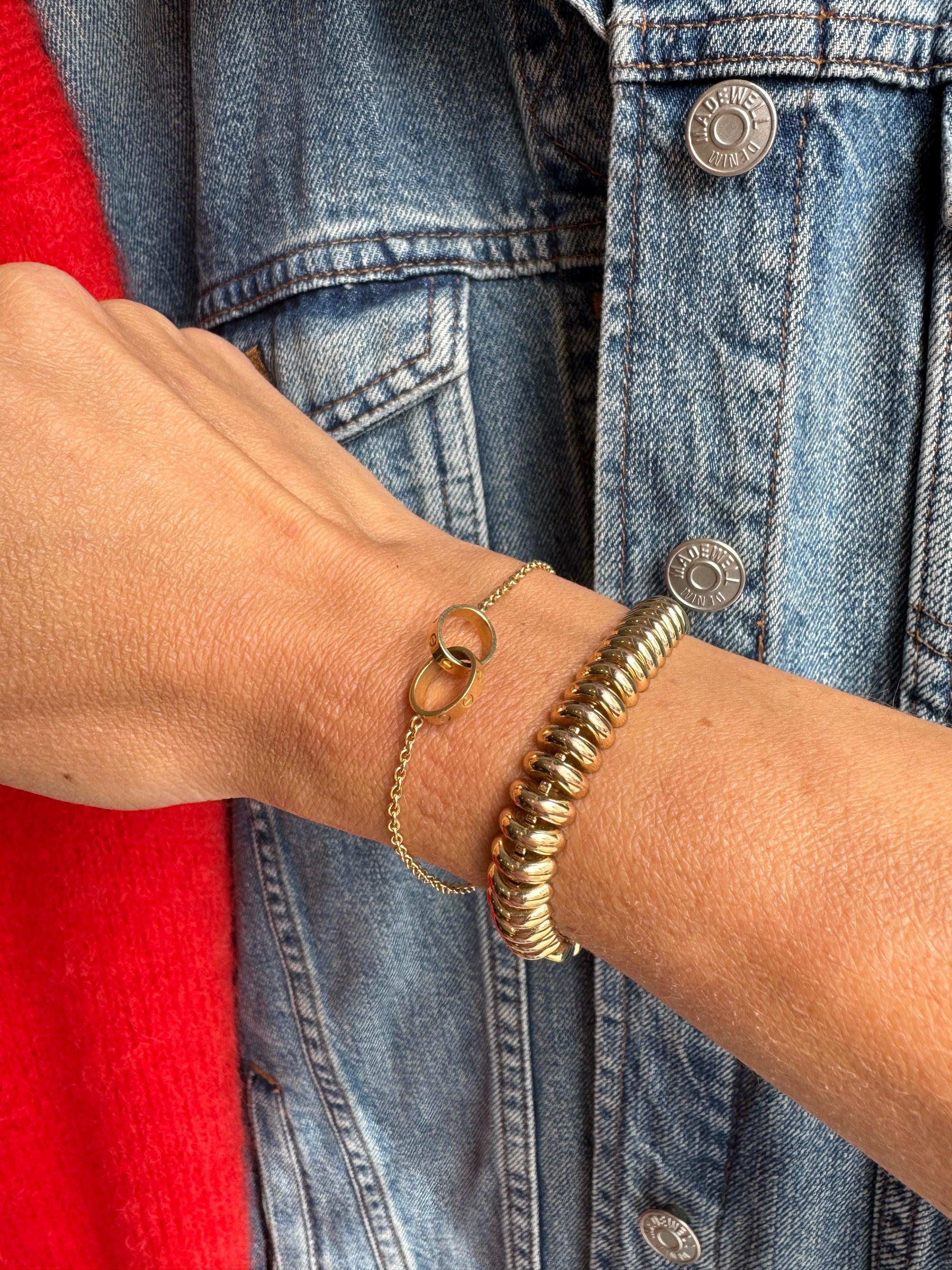 Cartier LOVE bracelet on chain, Gold