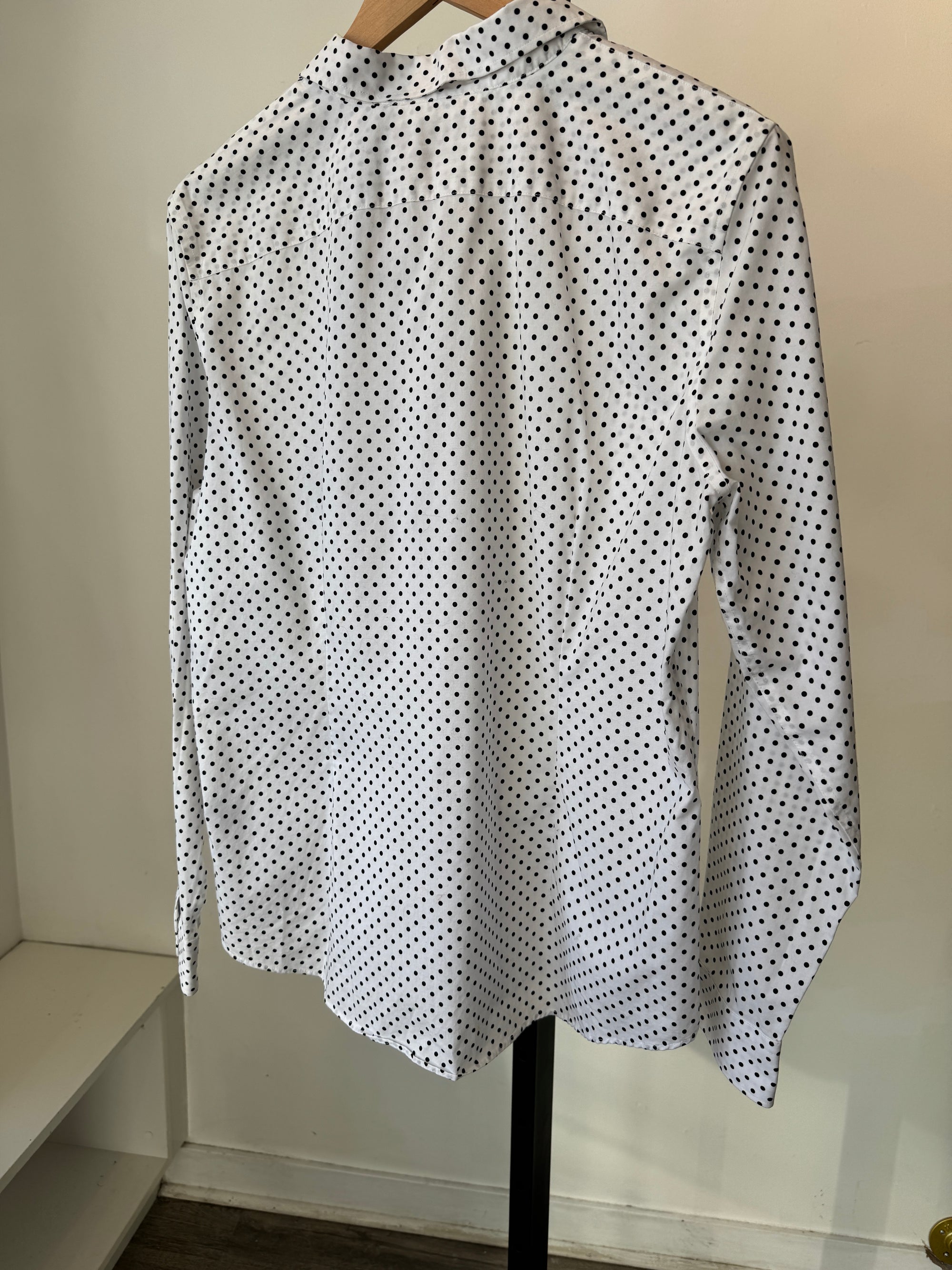 Lauren Ralph Lauren polka dot blouse, White Black, XL