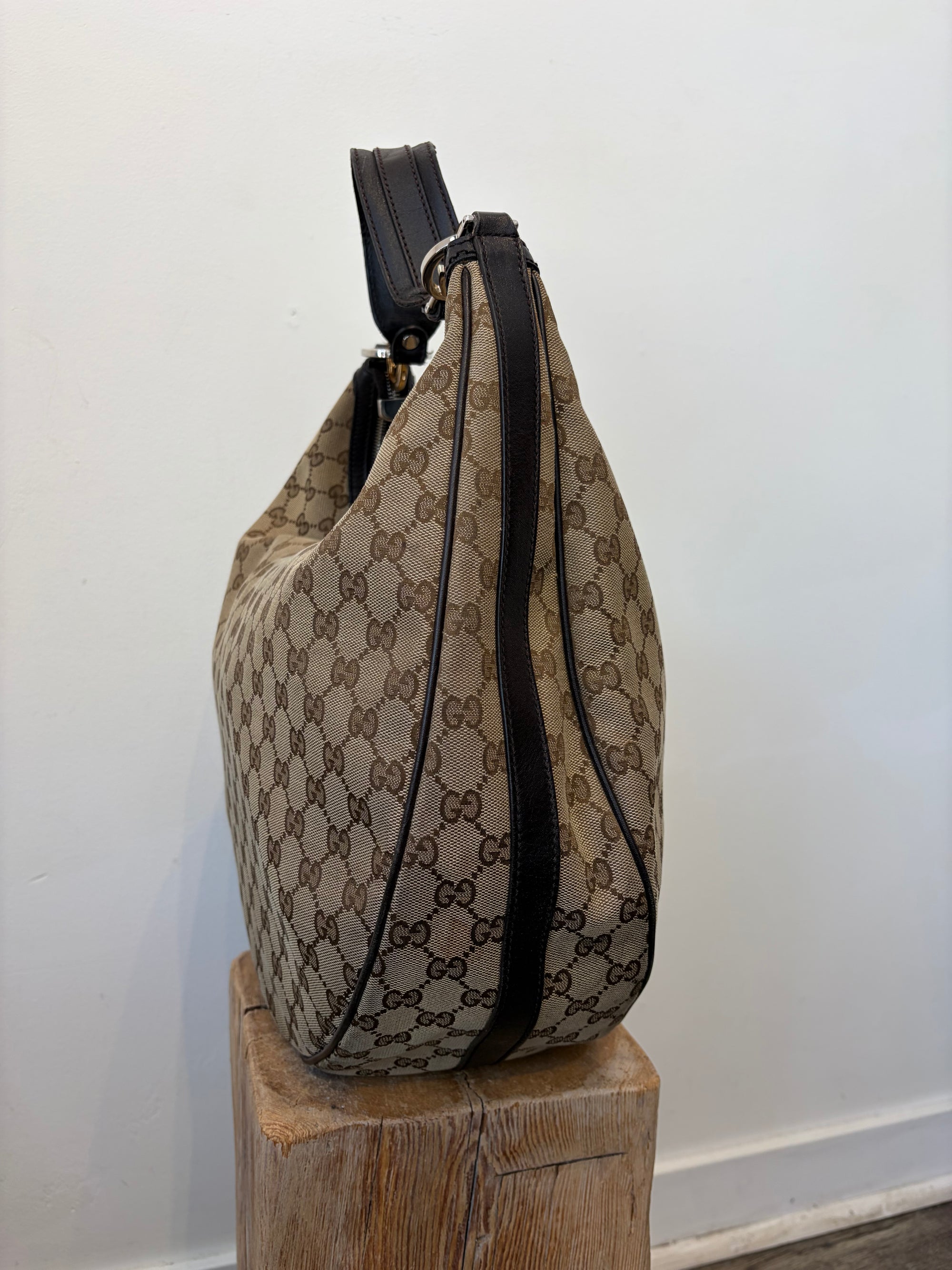 Gucci Large Twins Hobo Bag, Brown, Large