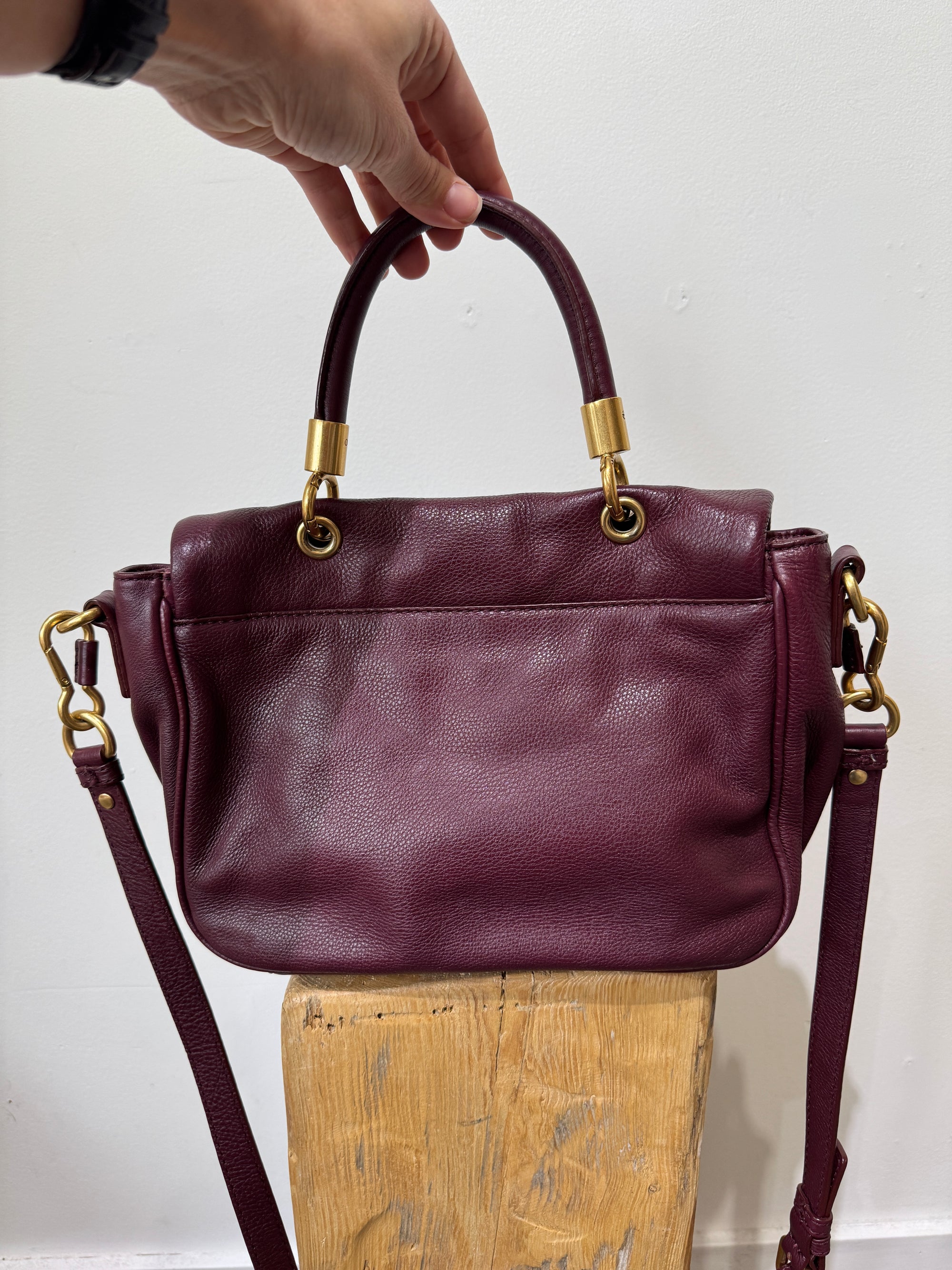Marc by Marc Jacobs Top Handle Crossbody Handbags Burgundy