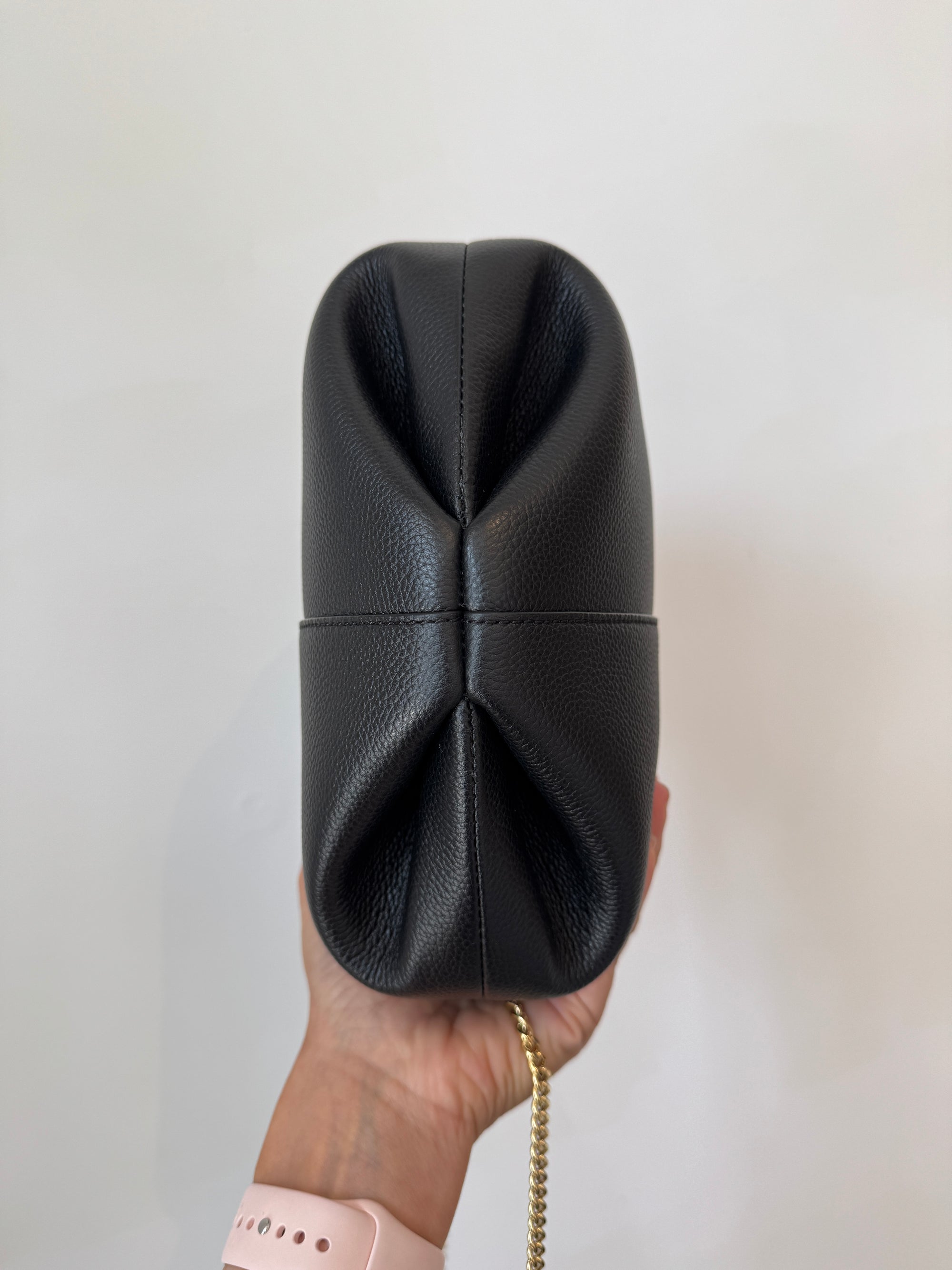 Polene Beri handbag, Black with gold hardware