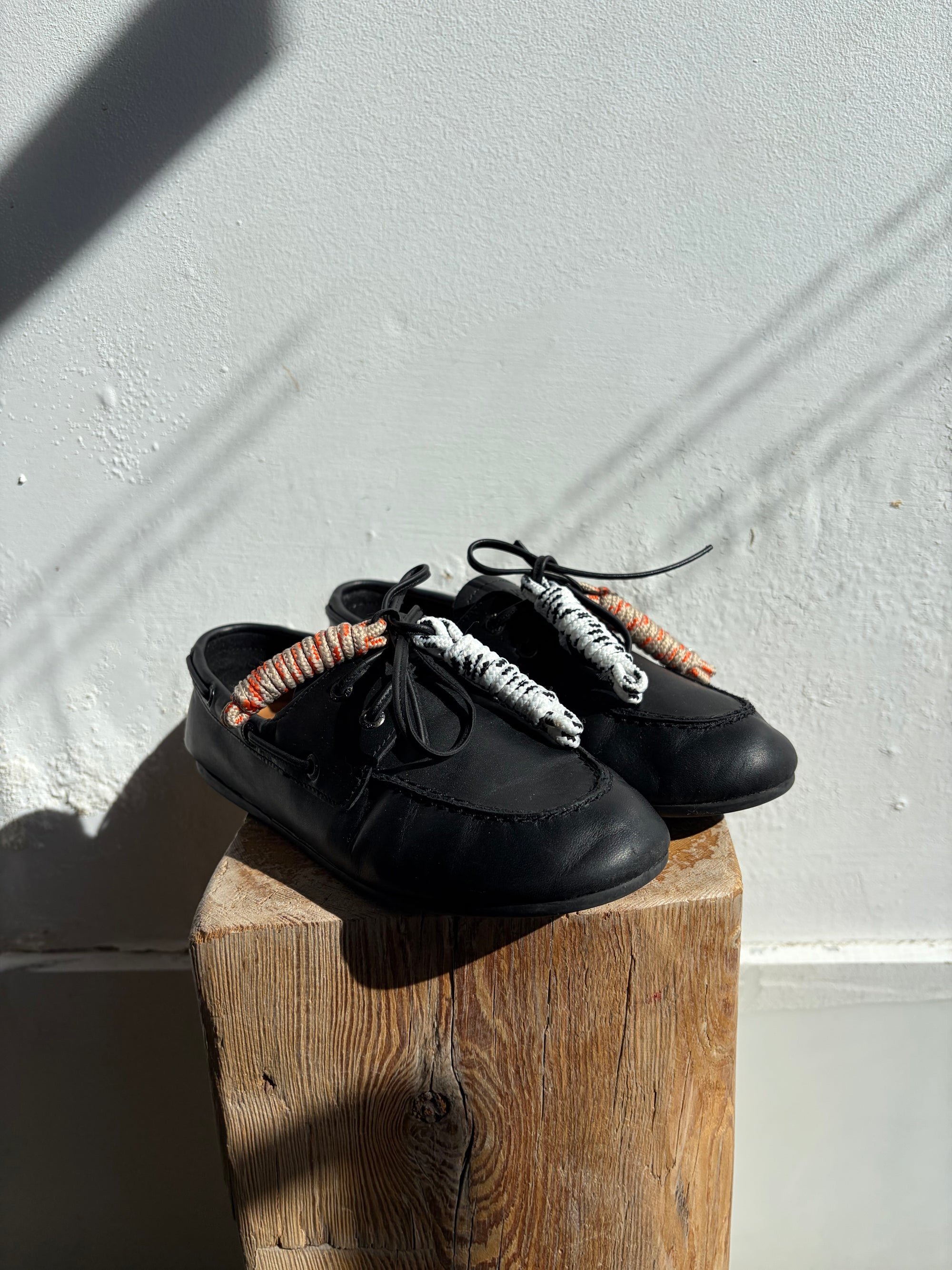 Aritzia x Sperry, AO boat shoes, Black, 6.5