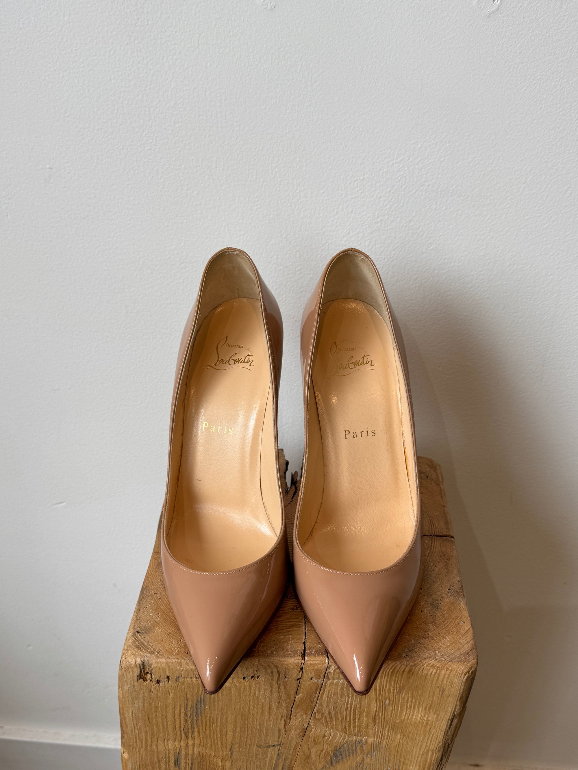 Christian Louboutin Pigalle Follies 100M Nude Pumps, 9