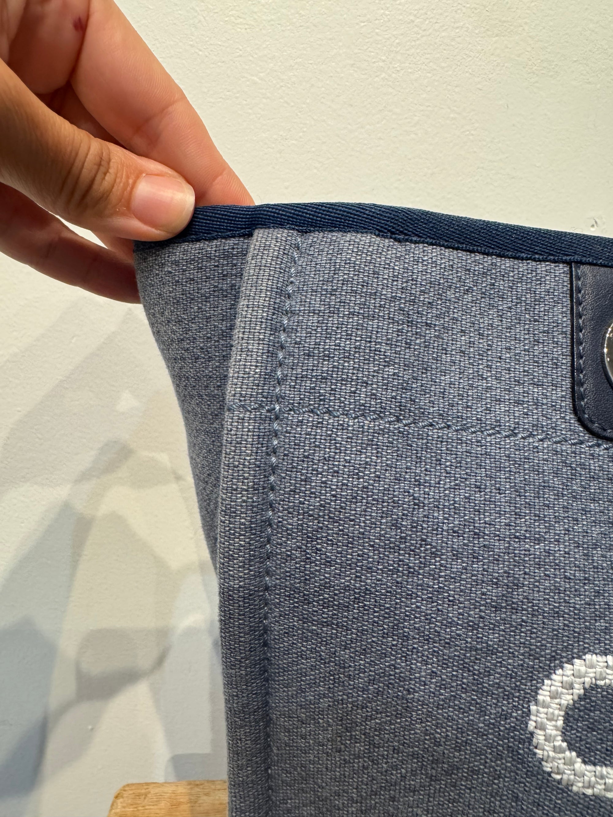Chanel Small Deauville Shopping Tote, Blue, Small, 2014-2015