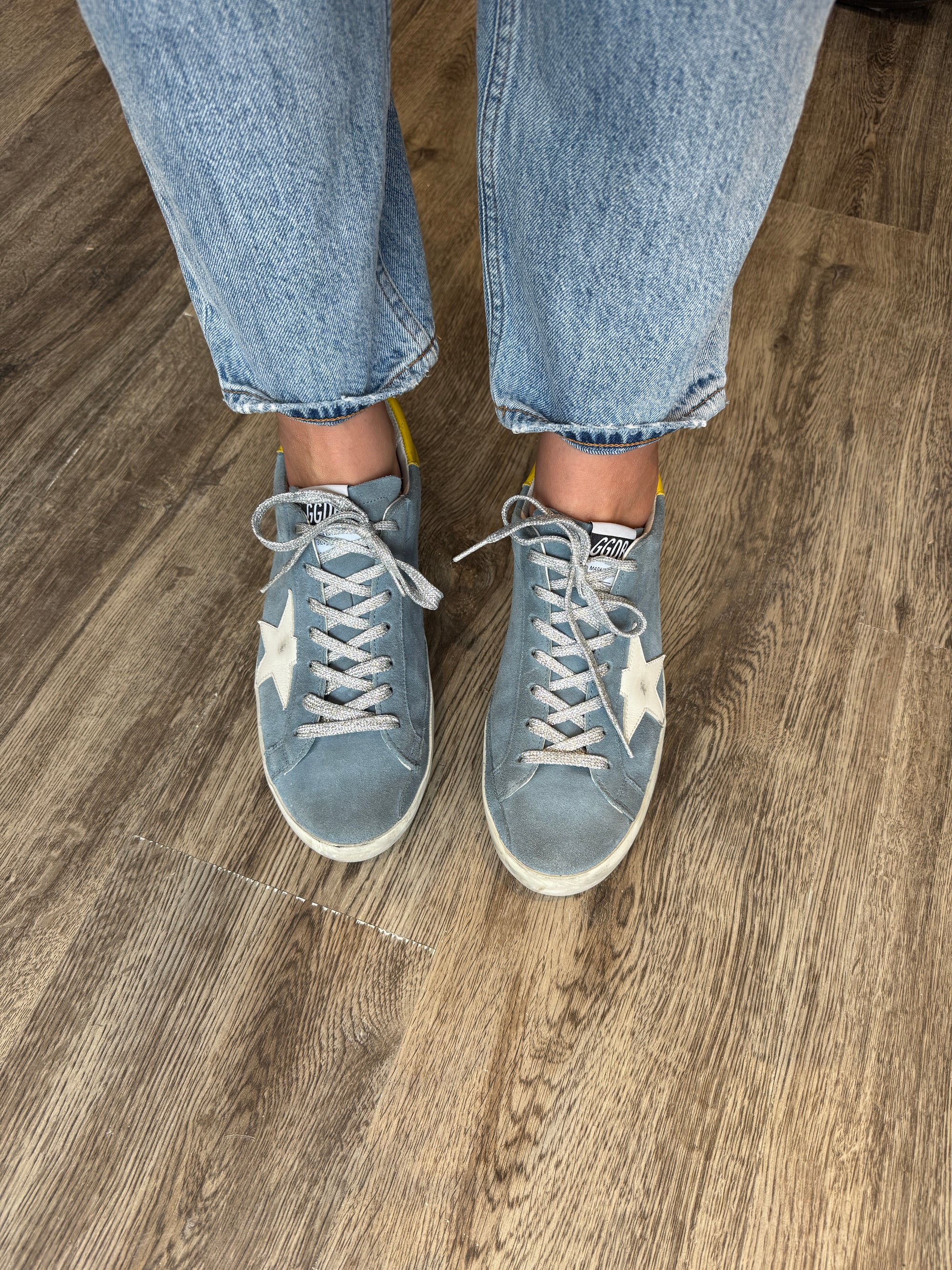 Golden Goose Super-Star Sneakers, Blue, 10W