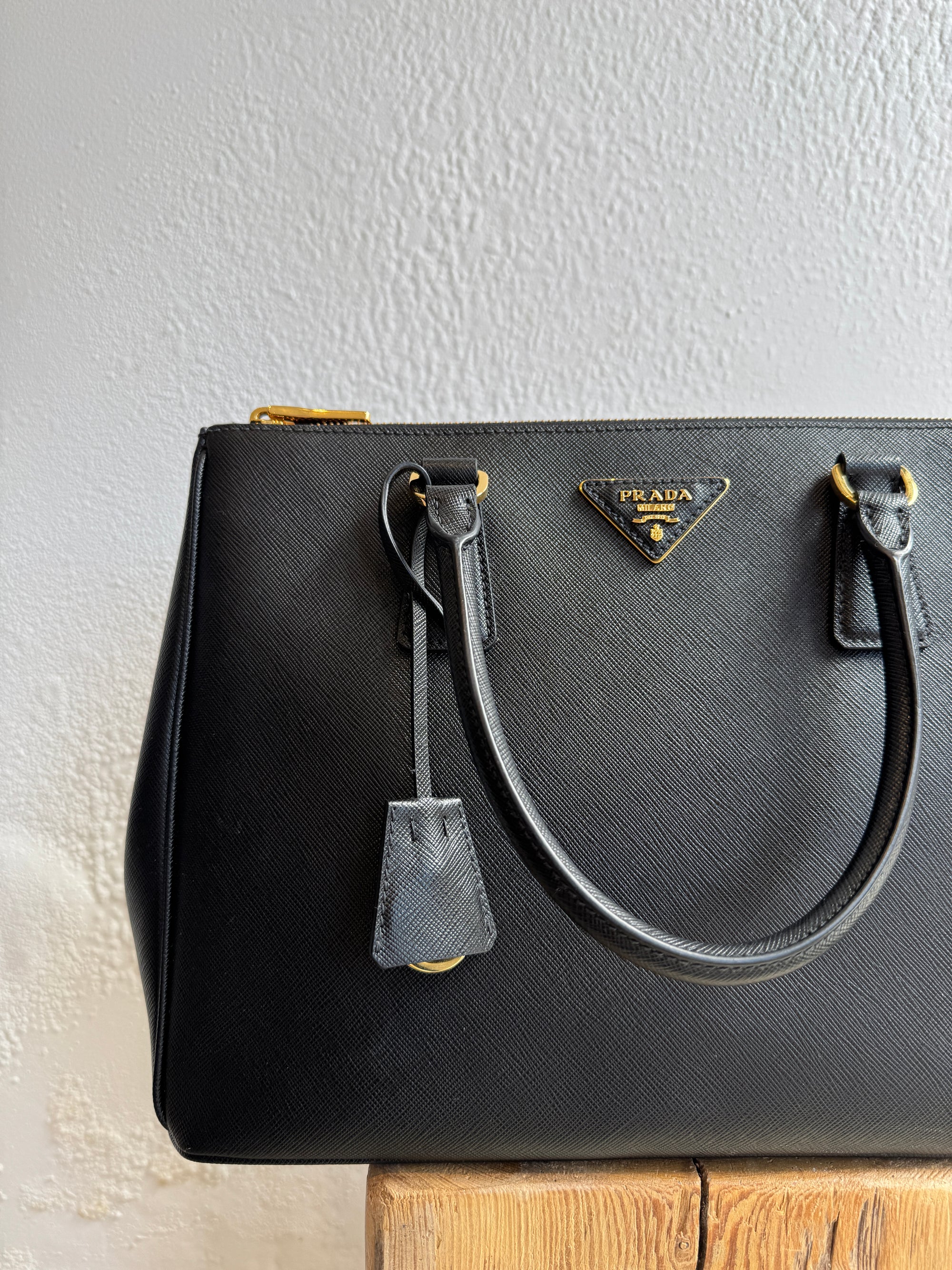 Prada Galleria Large Saffiano Leather Handbag, 2022, Black