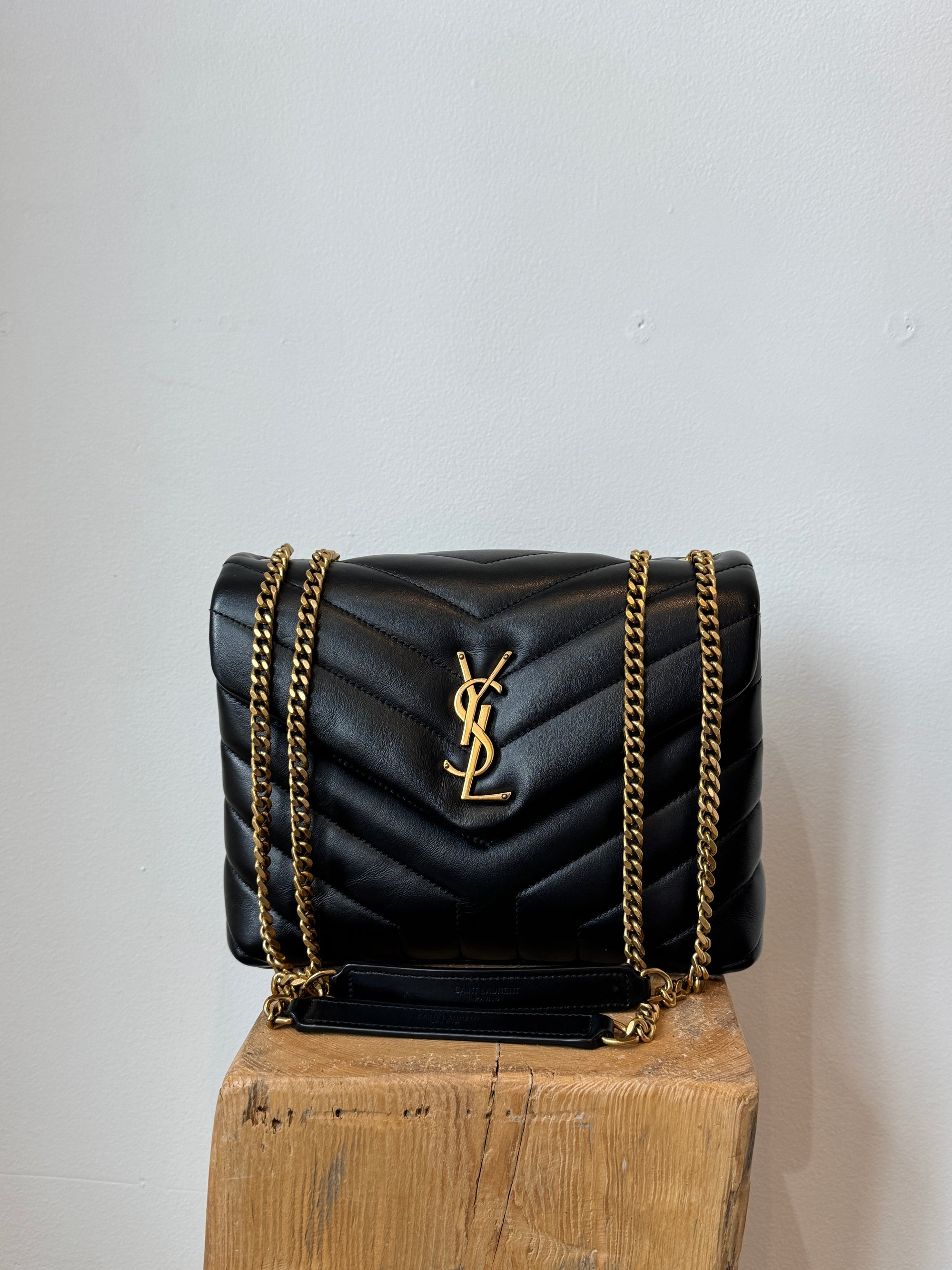 Saint Laurent Small Loulou Quilted Handbag Black
