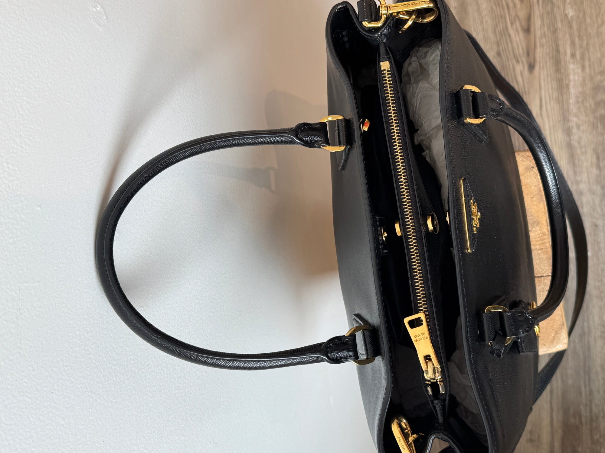 Prada Galleria Medium Tote Safiano Leather Black
