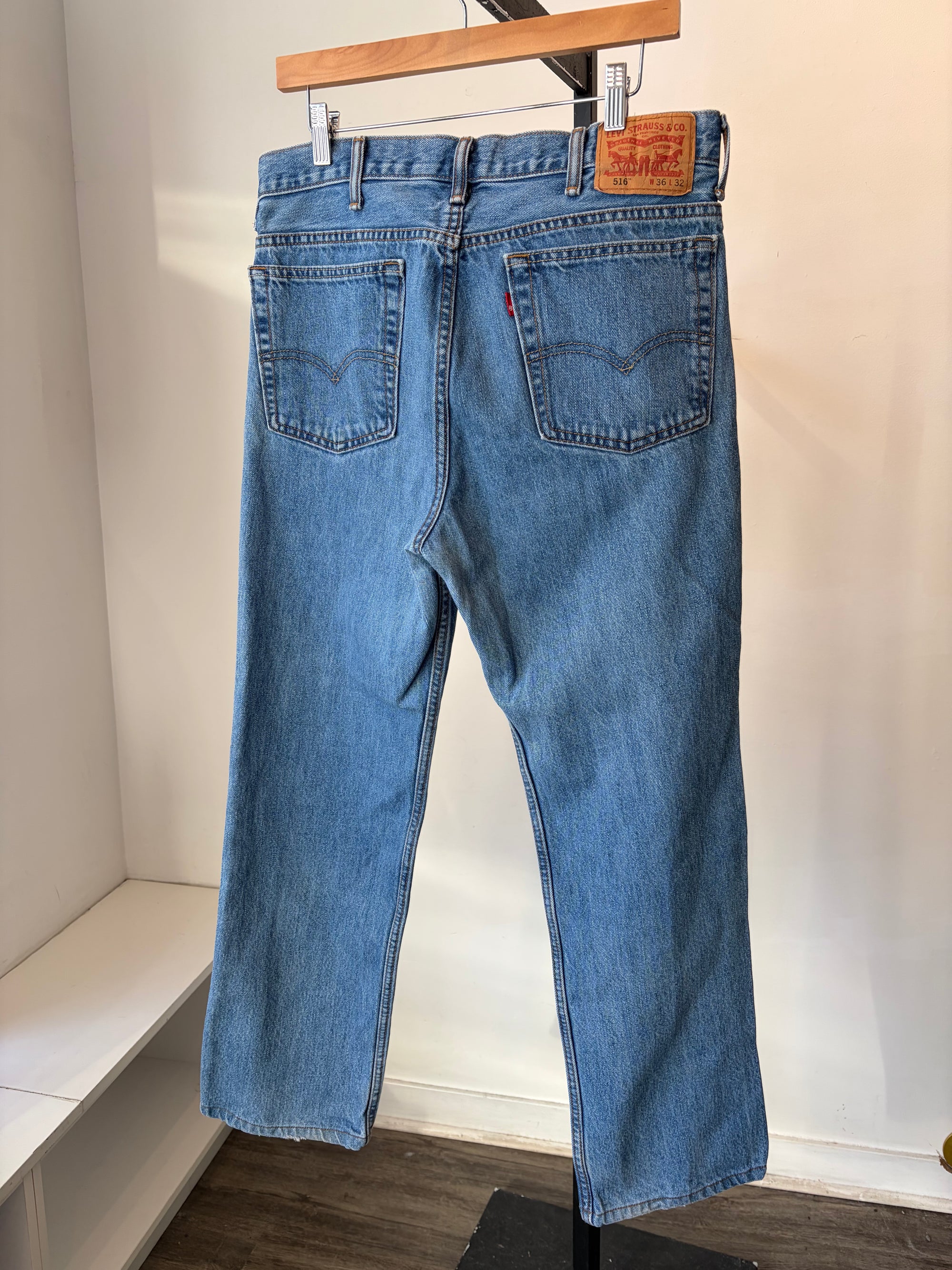 Levi’s 516 'Blank Red Tag' Denim, Blue, Fit size 30-31 waist