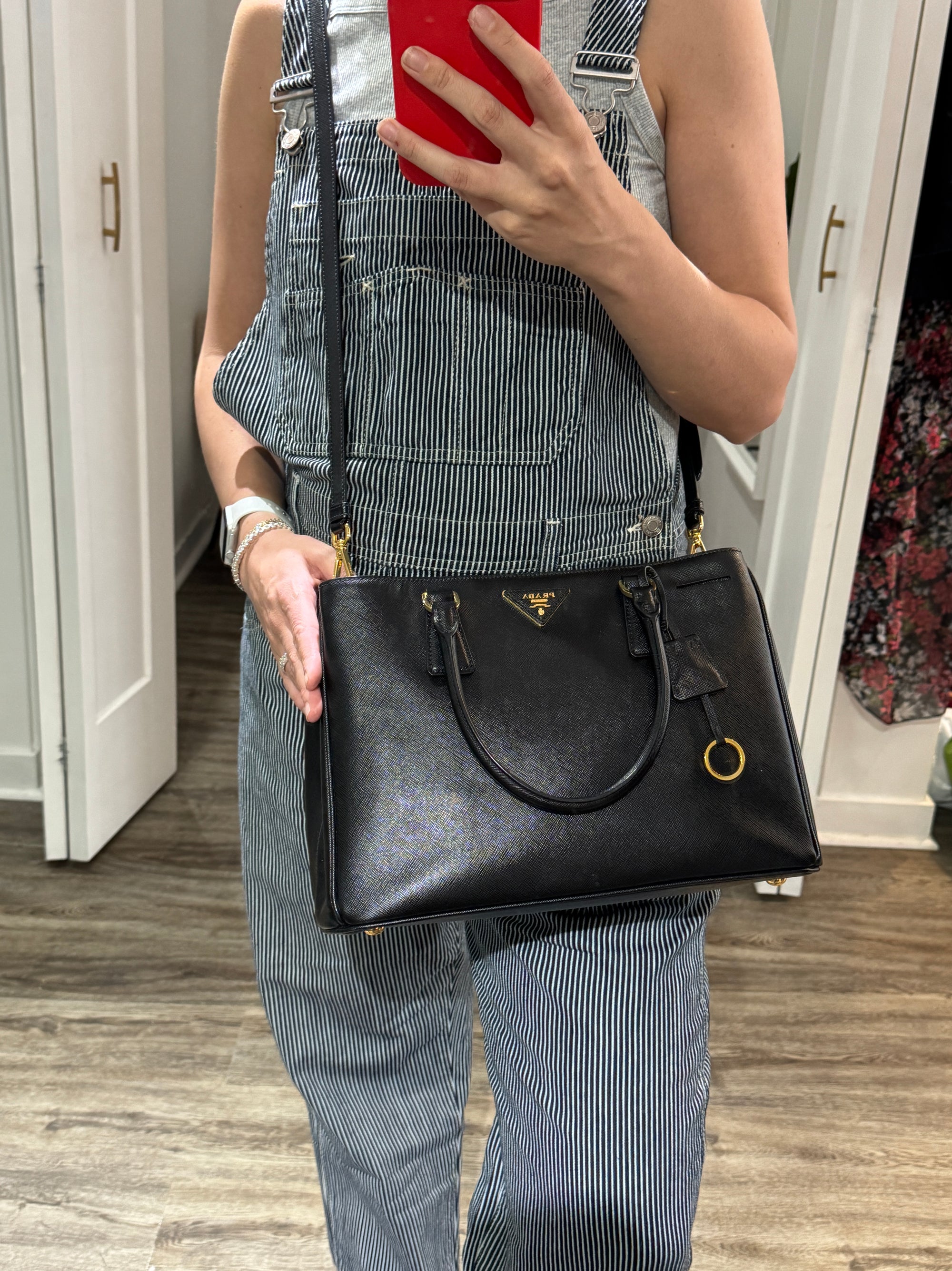 Prada Galleria Medium Tote Safiano Leather Black