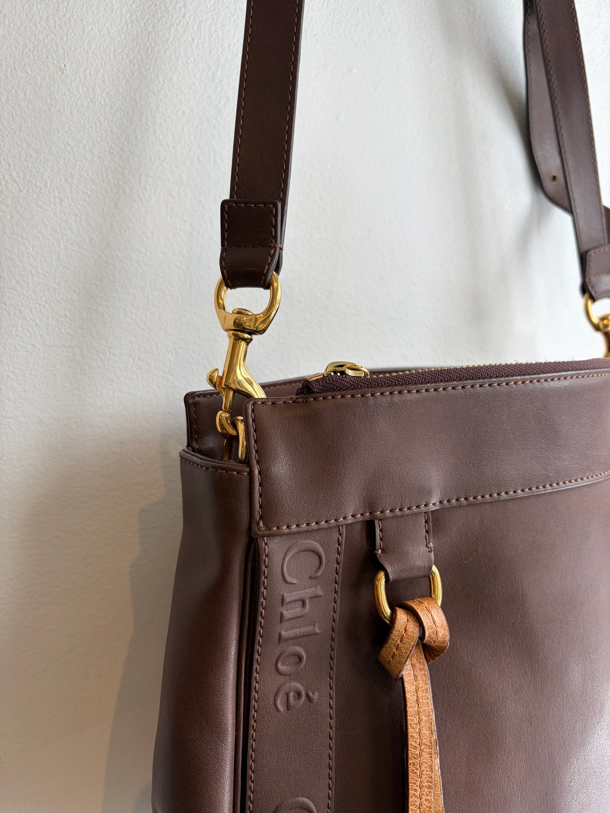 Chloe Eden Crossbody Bag, Brown