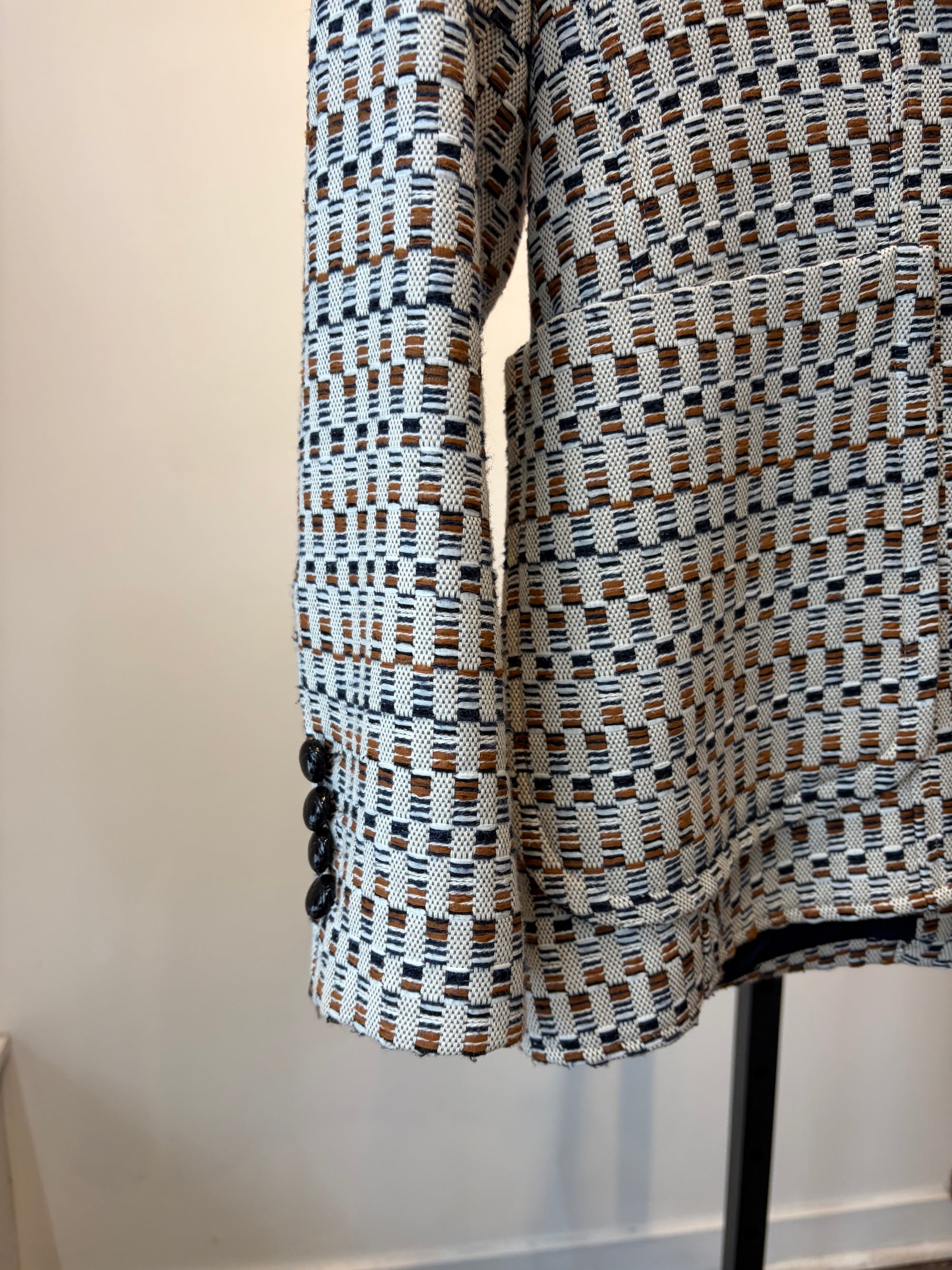 Smythe Textured Blazer Beige/Brown, 2