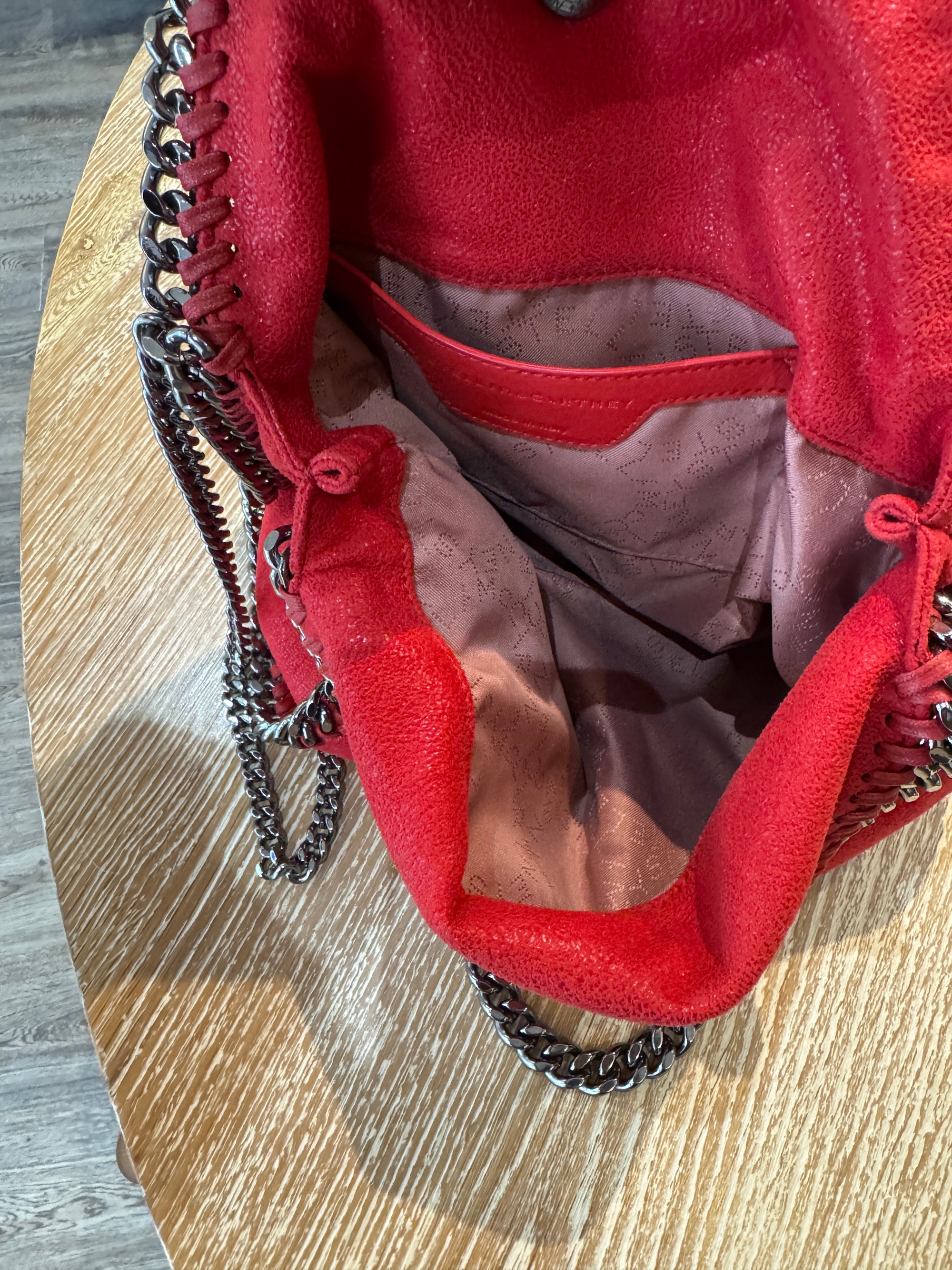 Stella McCartney Falabella Mini Tote, Cherry Red