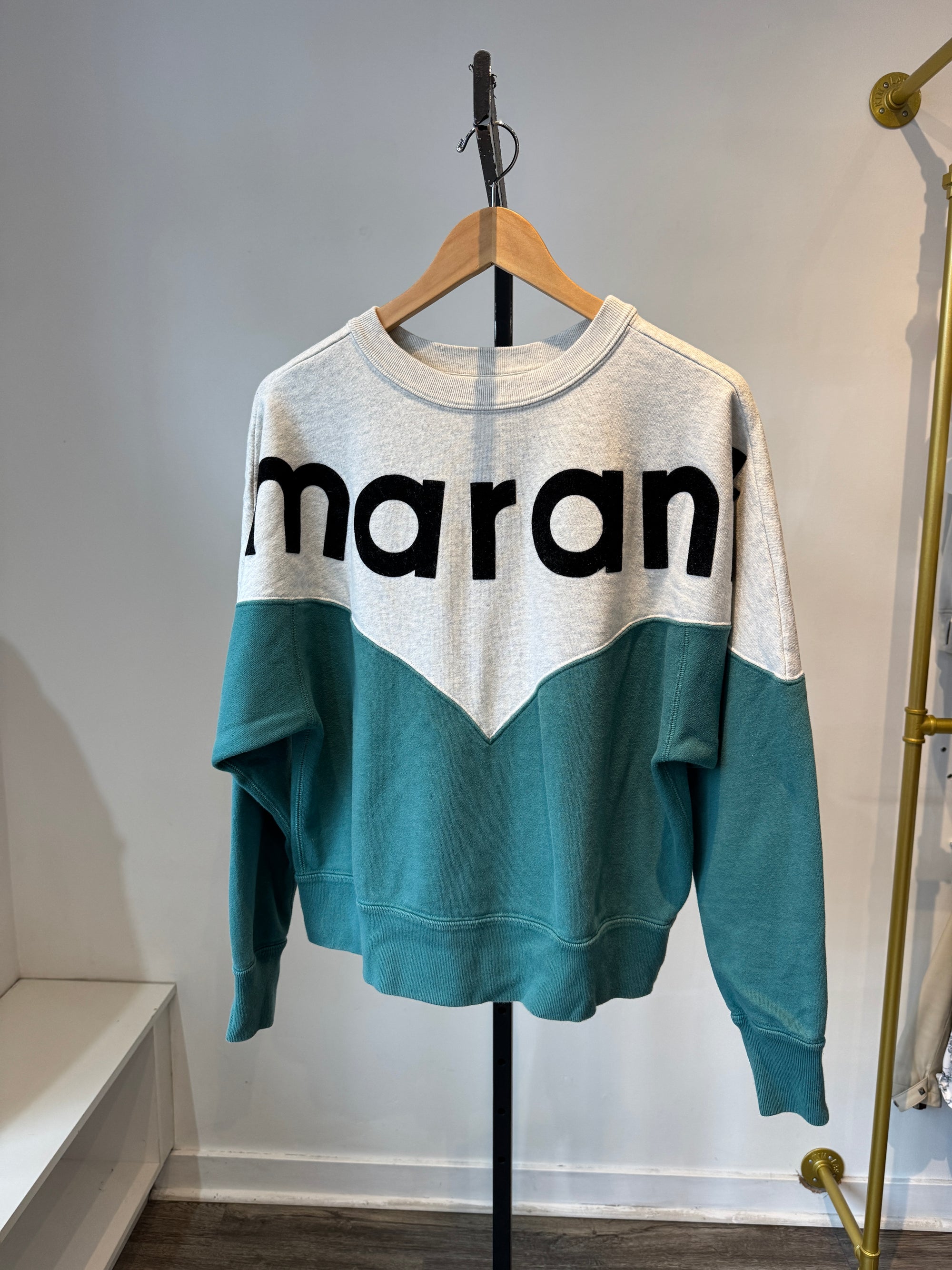 Isabel Marant Houston Sweatshirt, Grey, Green, 36